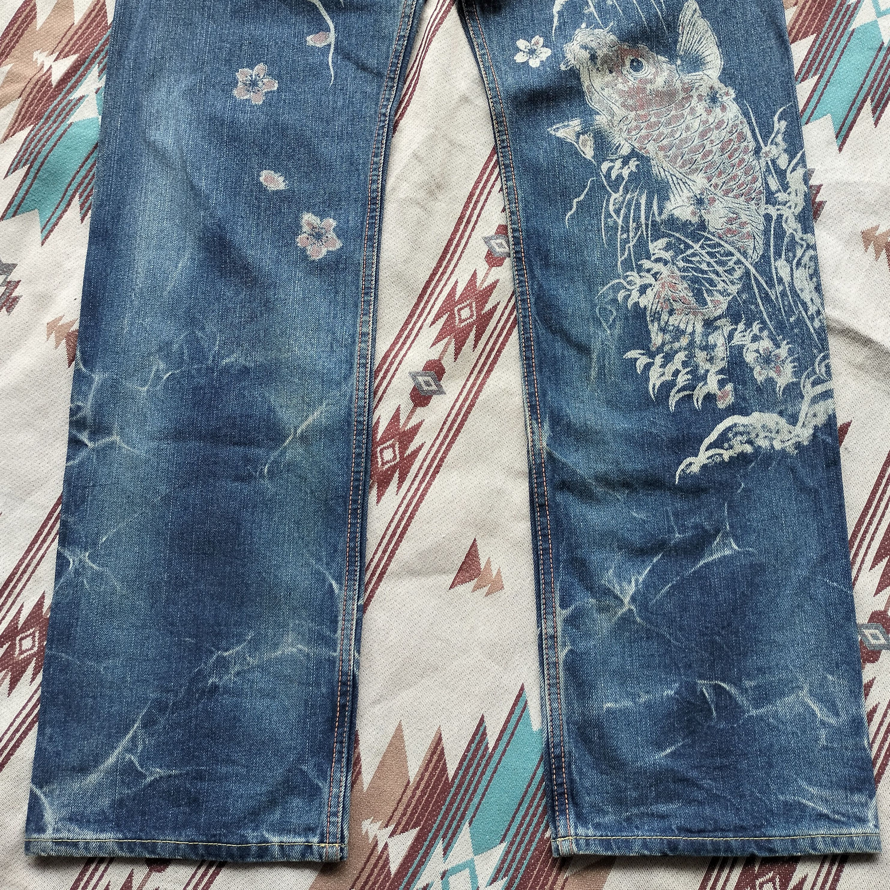 Sugar Cane Vintage japan koi art marble denim Size US 32 / EU 48 - 4 Thumbnail
