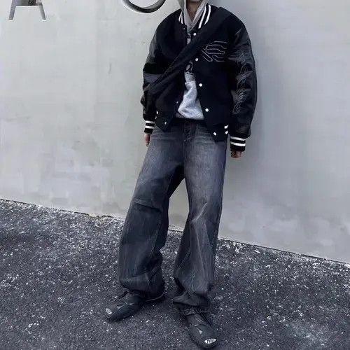 Japanese Brand × Vintage Dark Grey Washed Damage Baggy jeans y2k streetwear Size US 32 / EU 48 - 2 Thumbnail