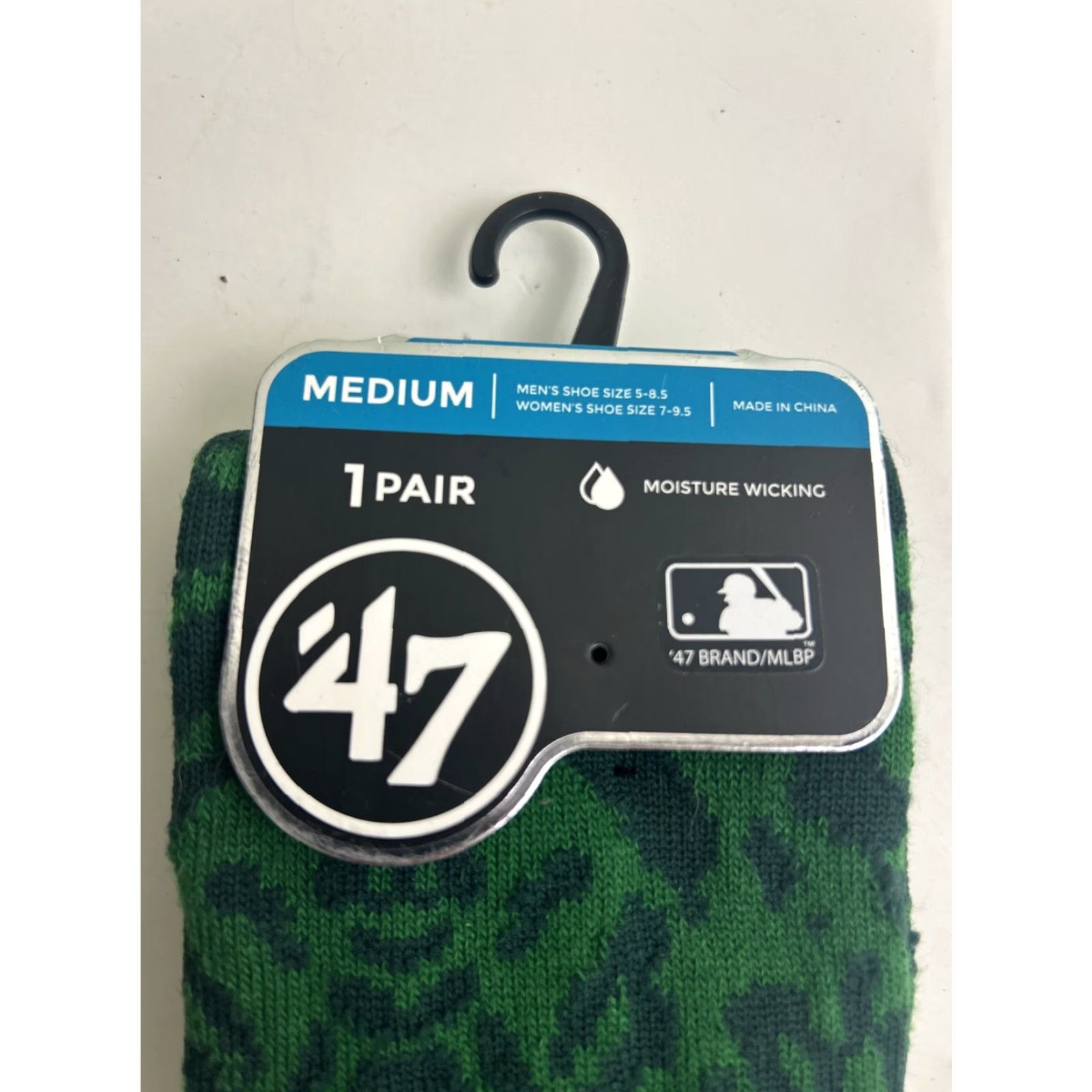47 ’47 Womens Medium Green Striped Cheetah Athletics A’s MLB Tall Socks Size ONE SIZE - 4 Thumbnail