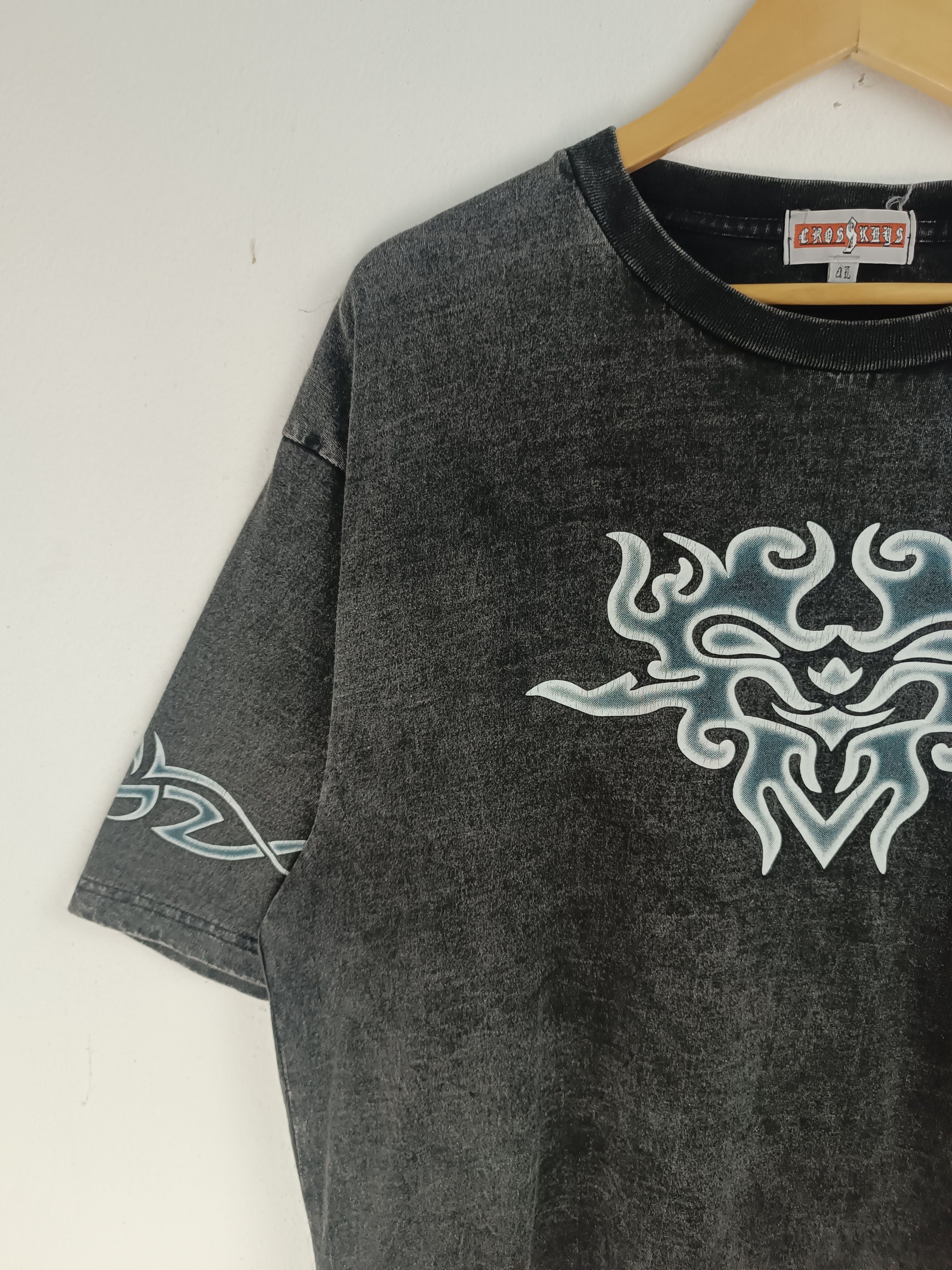 Tribal Streetwear VINTAGE Y2K TRIBAL ACID STYLE LGB SKULL TRIBE IFSIXWASNINE Size US XL / EU 56 / 4 - 5 Thumbnail