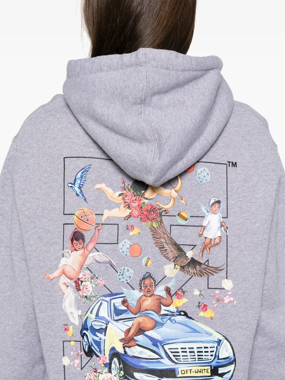Off-White o1y1225 Hoodie in Gray Size S / US 4 / IT 40 - 3 Thumbnail