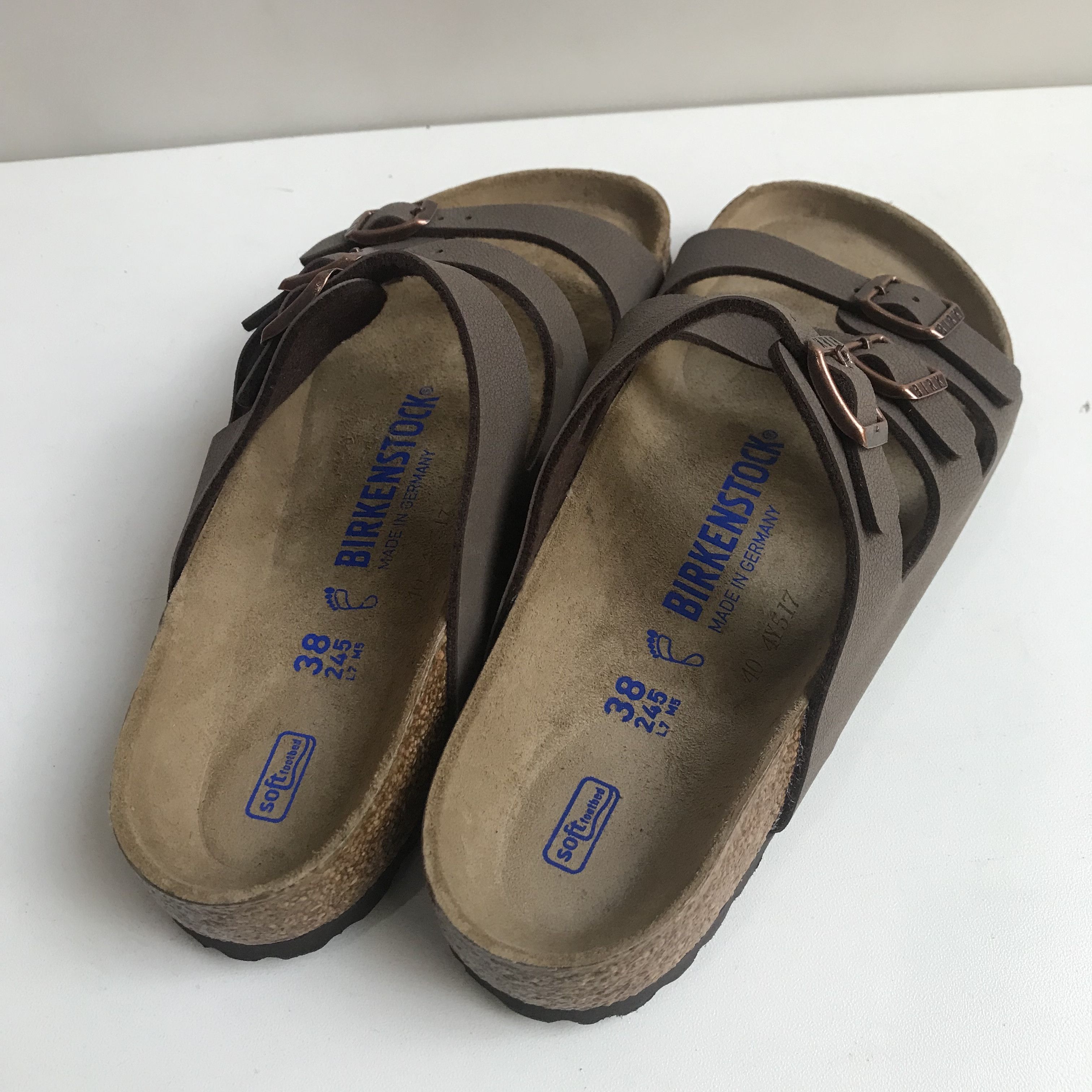 Birkenstock BIRKENSTOCK FLORIDA BLUE BIRKO-FLOR REGULAR SANDALS Brown Size US 5.5 / EU 38 - 3 Thumbnail