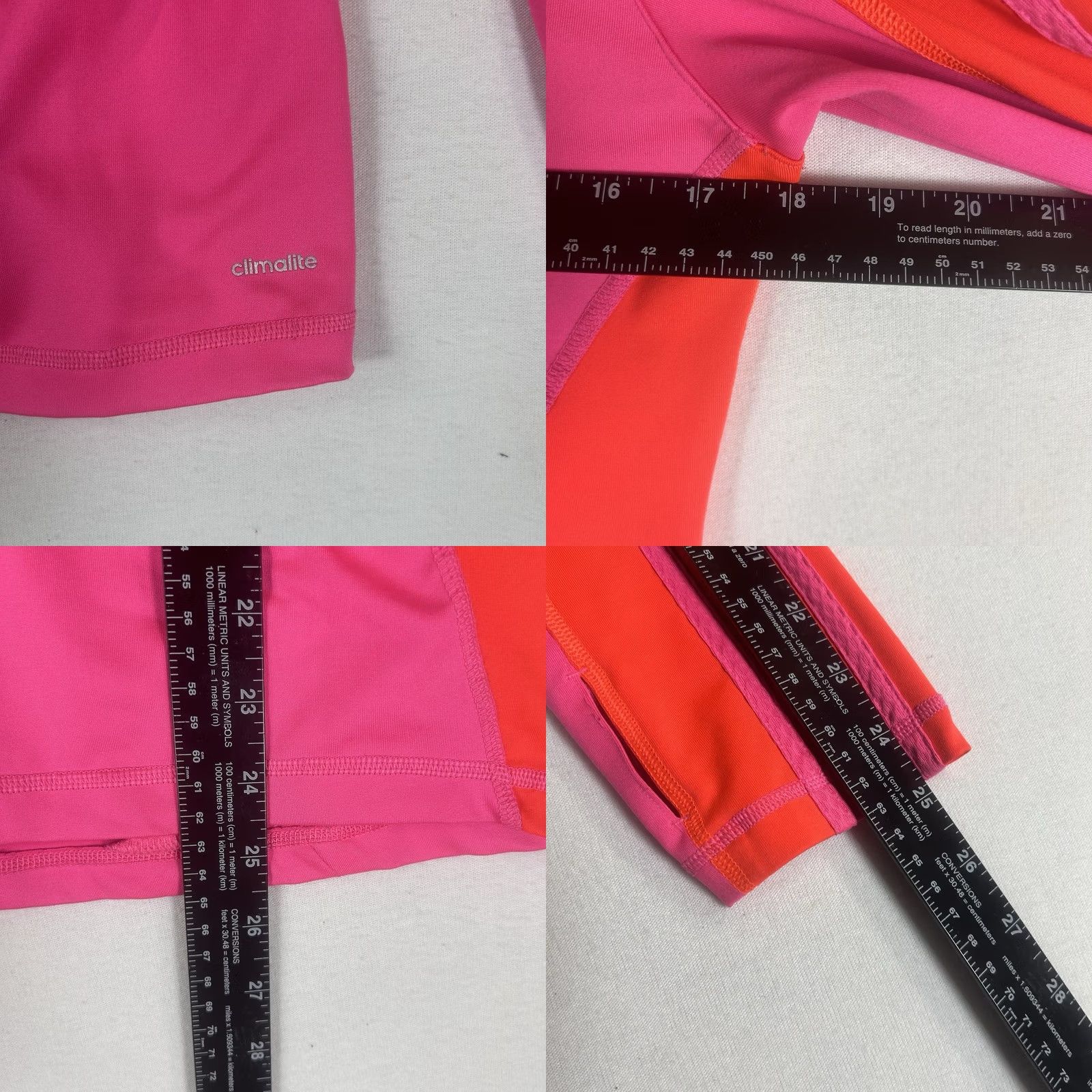 Adidas Adidas Climalite 1/4 Zip Running Shirt Womens Small Pullover Top Pink Thumbholes Size S / US 4 / IT 40 - 8 Thumbnail