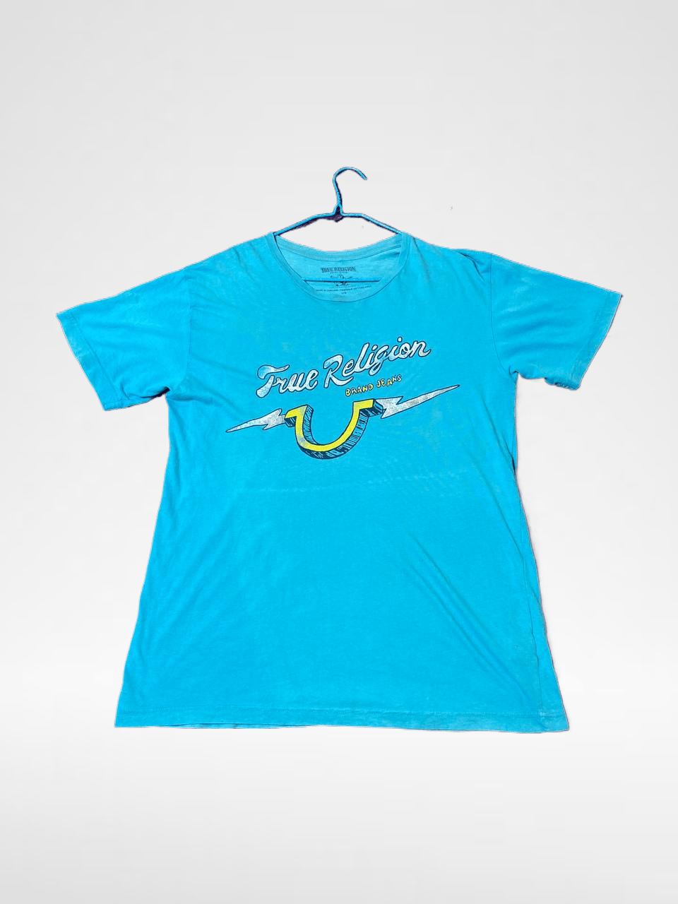 True Religion Big Print Blue T-Shirt Size L True Religion Y2K Size US L / EU 52-54 / 3 - 1 Thumbnail