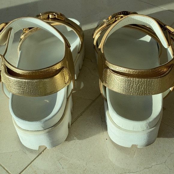 Buscemi BUSCEMI gold buckled platform sandals Size US 8 / EU 41 - 5 Thumbnail