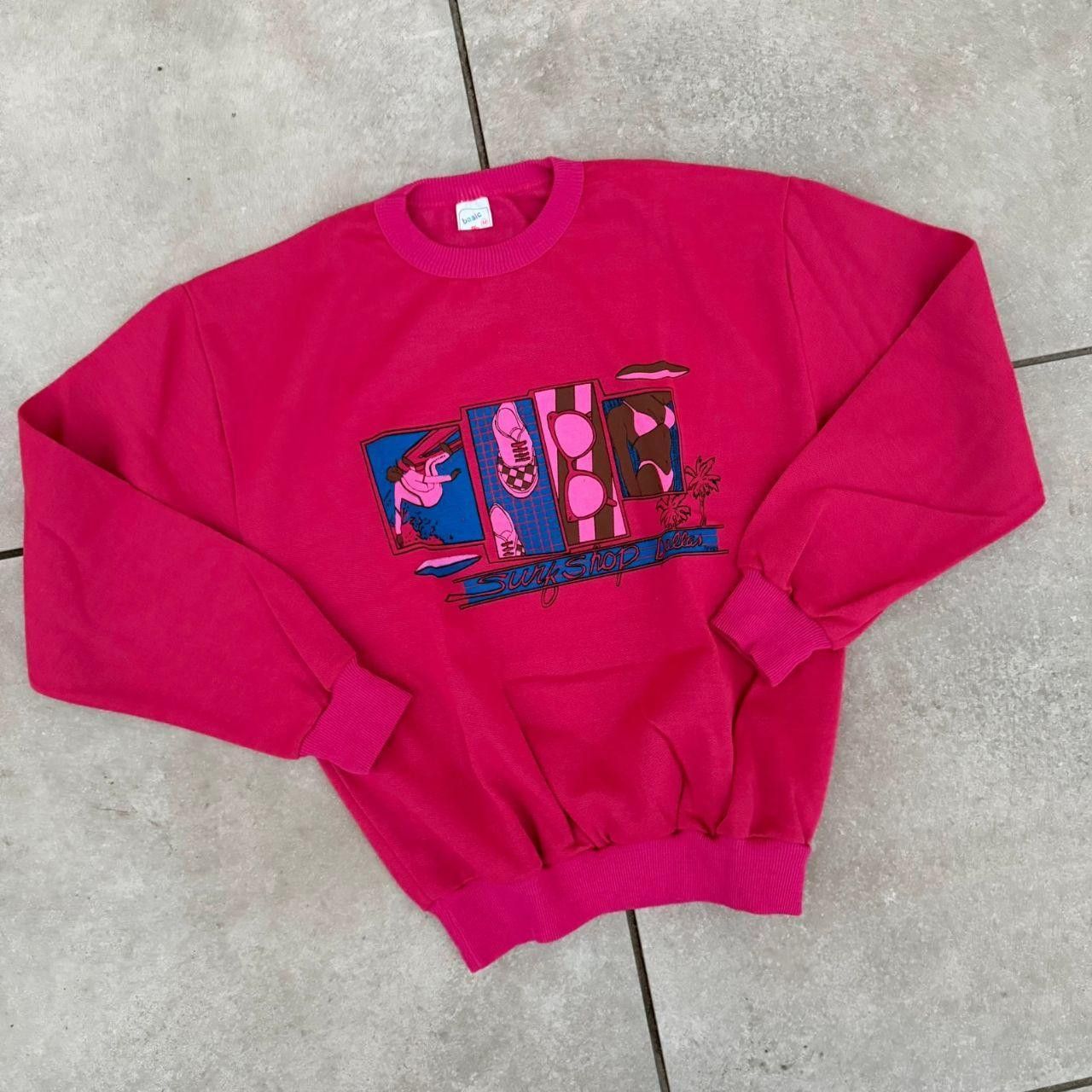 Vintage Vintage 90s Crewneck Vice City Pink Sweatshirt Surf Shop Size US M / EU 48-50 / 2 - 2 Thumbnail