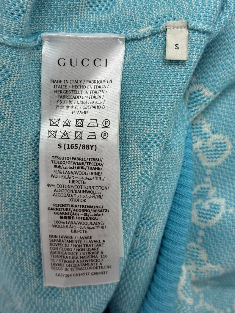 Gucci Gucci Old flower full-print mint blue knitwear short sleev Size S / US 4 / IT 40 - 3 Thumbnail