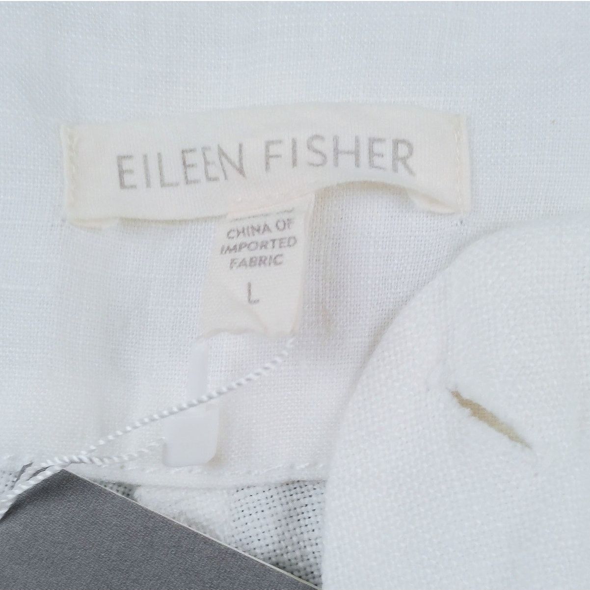 Eileen Fisher Eileen Fisher White 100% Linen Trouser Wide Leg Pant Size 38" / US 16 / IT 52 - 5 Thumbnail