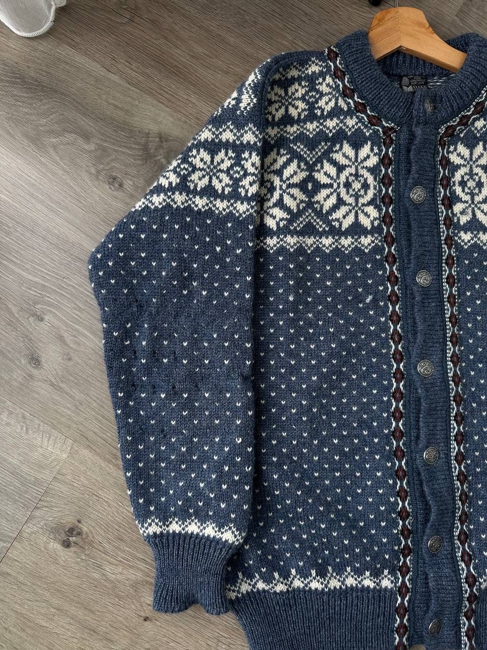 Dale Of Norway × Vintage Dale of Norway Cardigan Wool Nordic Snowflake Knit Sweater Size US M / EU 48-50 / 2 - 11 Thumbnail