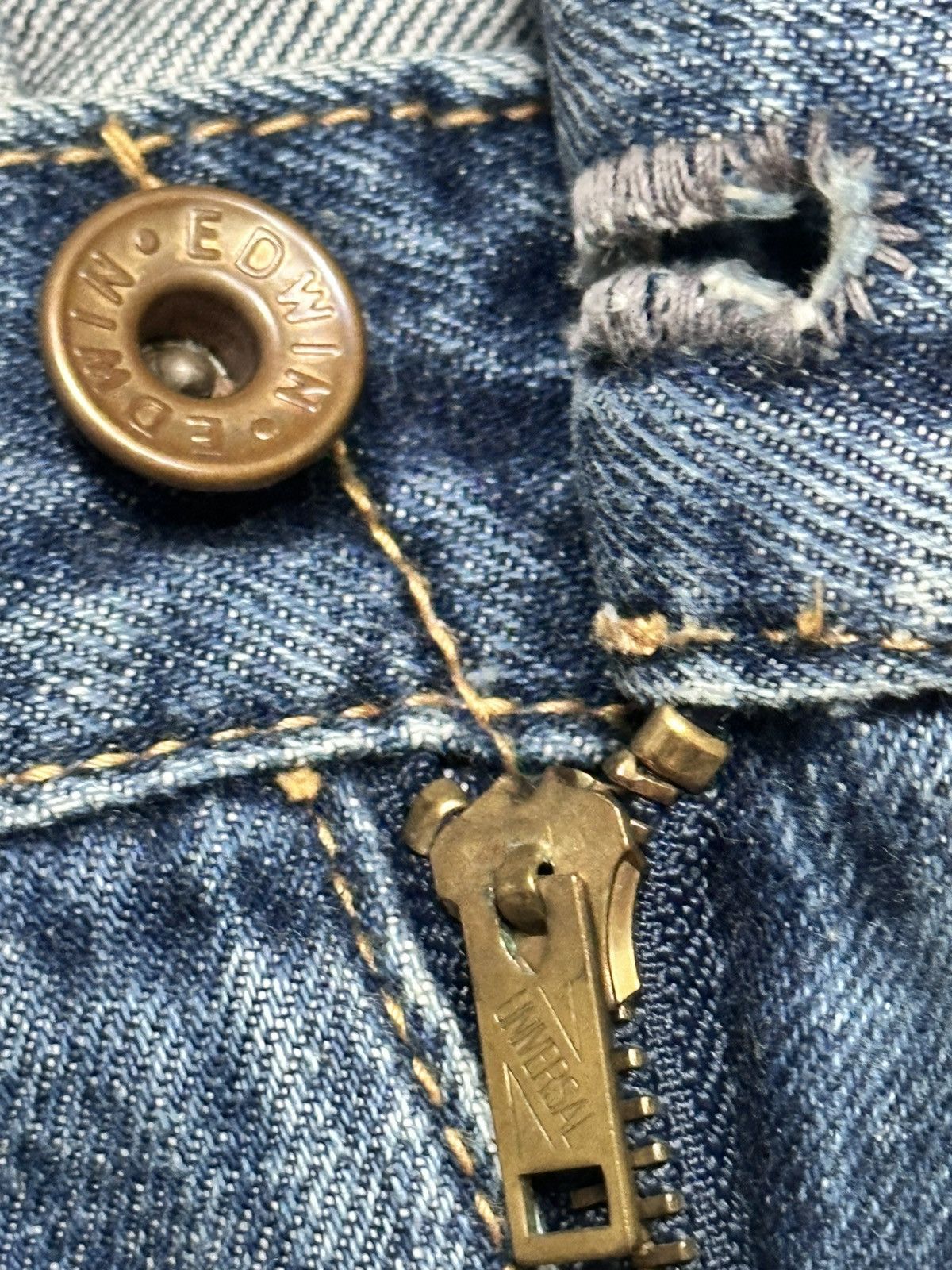 Edwin Vintage Edwin 505 XX Selvedge Japan Denim Distressed Jeans Size US 30 / EU 46 - 12 Thumbnail