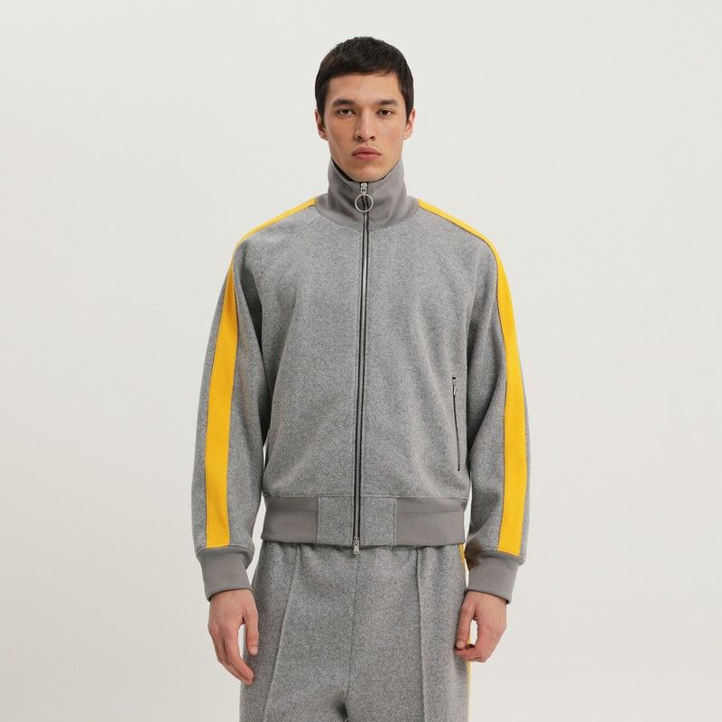 1989 STUDIO 1989 Studio Gray Jacket With Side Stripes Size US S / EU 44-46 / 1 - 1 Thumbnail