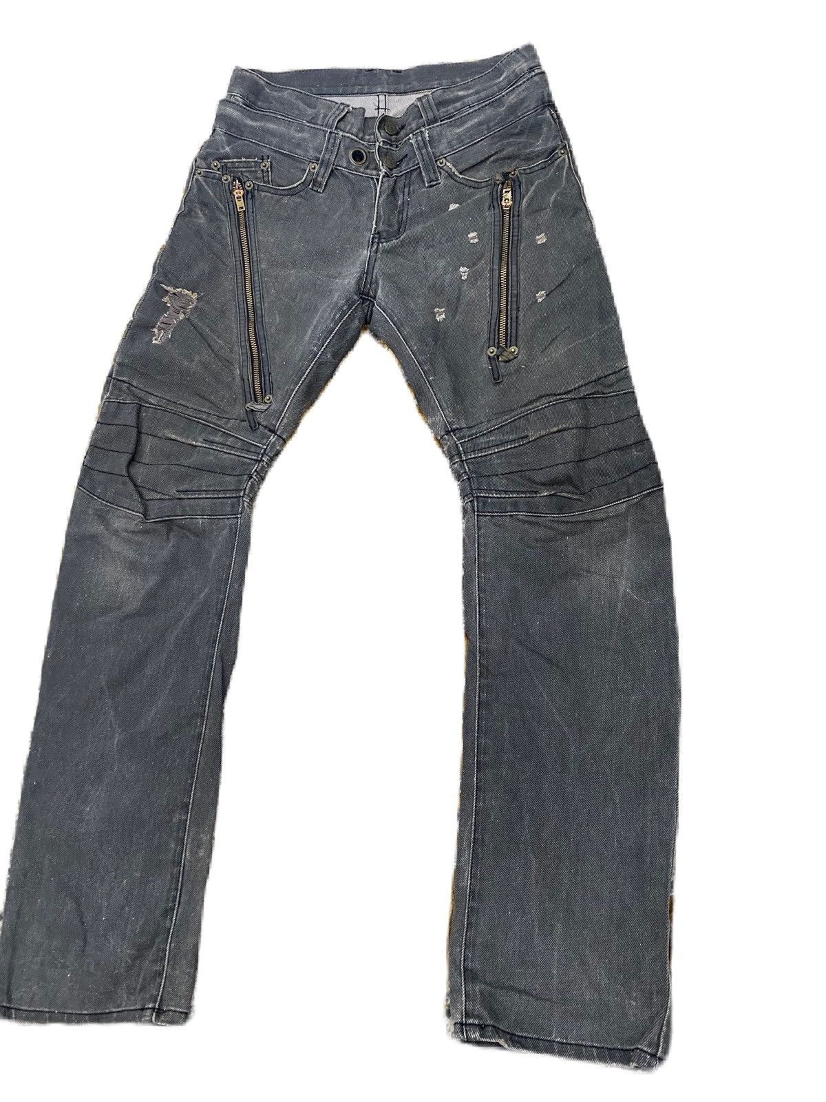 Japanese Brand JAPANESE BRAND PPFM DOUBLE WAIST DESIGN RIPPED STYLE Size US 32 / EU 48 - 2 Thumbnail
