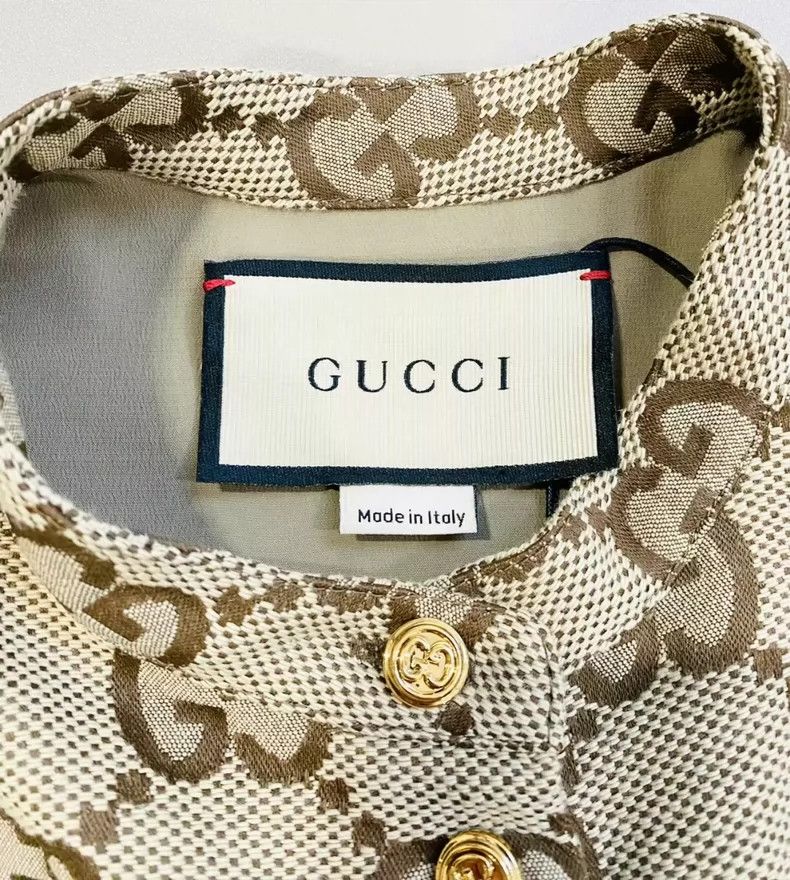 Gucci Gucci Size 38 Full logo canvas shirt jacket 2501-Nextarrow Size US XXS / EU 40 - 6 Thumbnail
