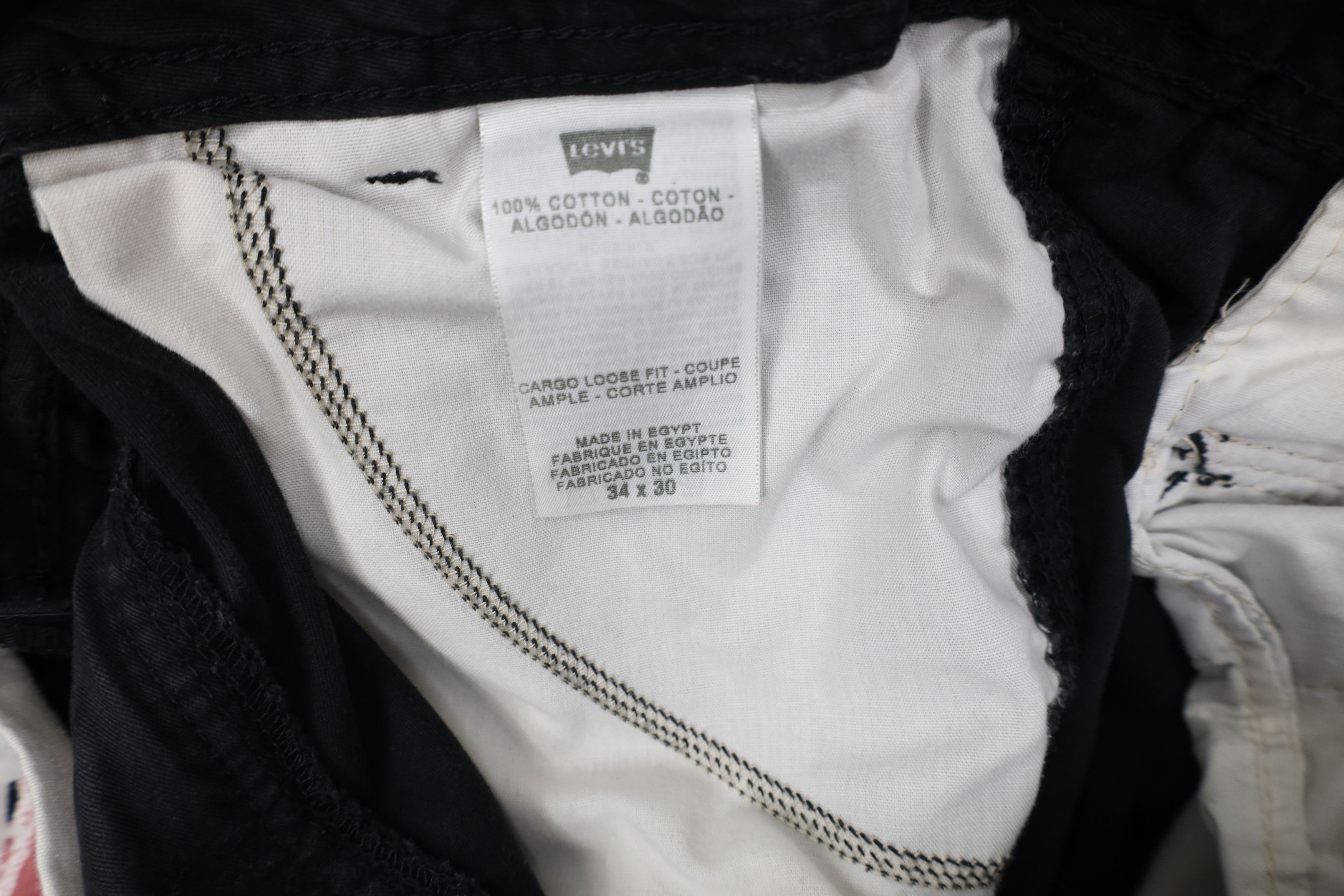 Levi's Vintage Y2K Levis Loose Wide Leg Cargo Pants Gray Cotton Size US 34 / EU 50 - 8 Thumbnail