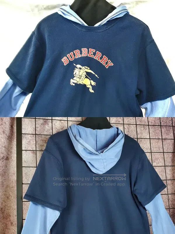 Burberry Burberry Spring Autumn Navy Logo Hoodie. Size S / US 4 / IT 40 - 2 Thumbnail
