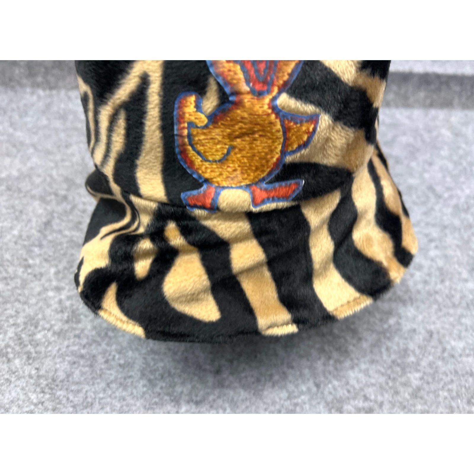 Vintage Duck Bucket Hat Adult One Size Beige Black Zebra Print Poly Blend Reversible Size ONE SIZE - 3 Thumbnail