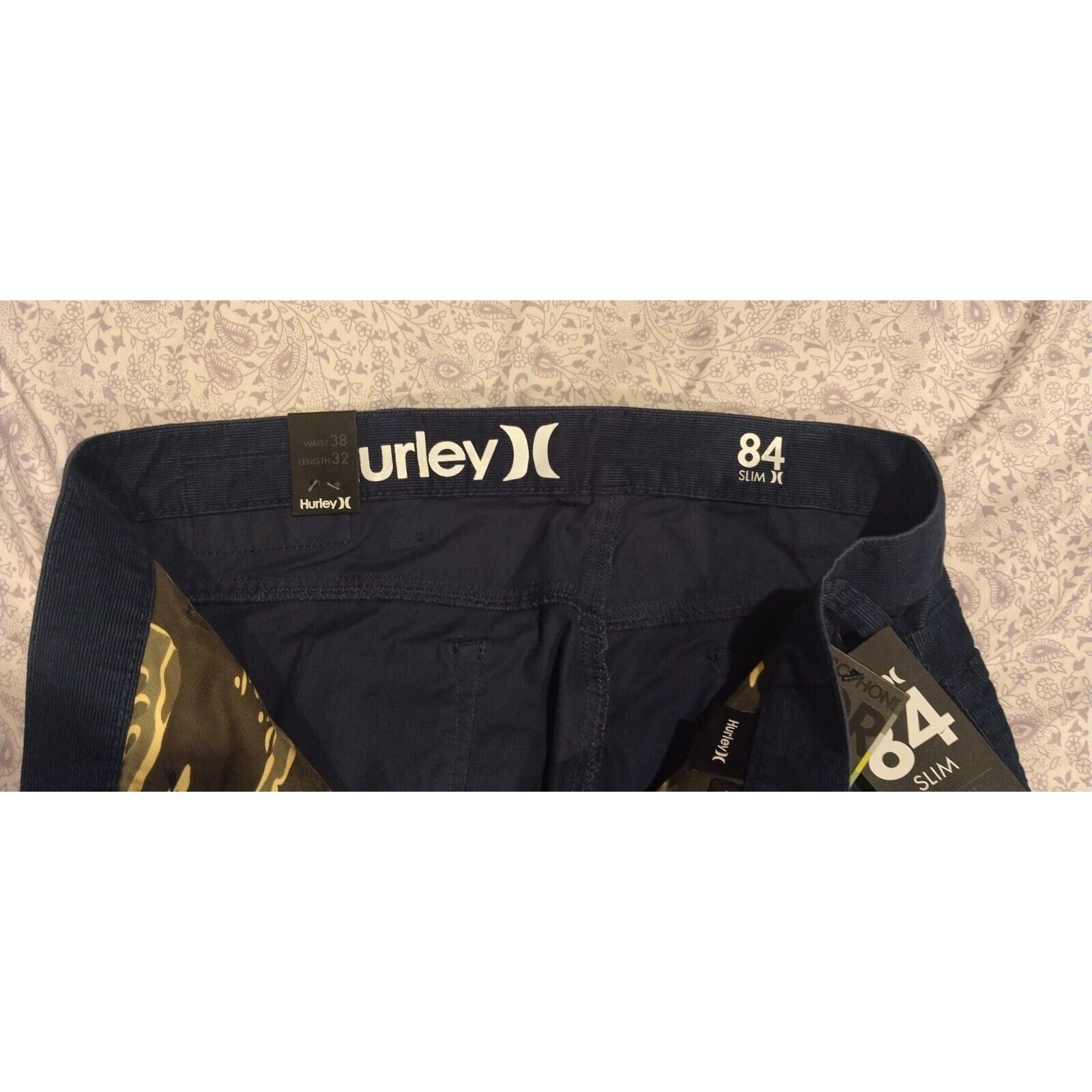 Hurley Hurley '84 Slim Fit Corduroy Pants 38x32 Blue Straight Leg Size US 38 / EU 54 - 3 Thumbnail