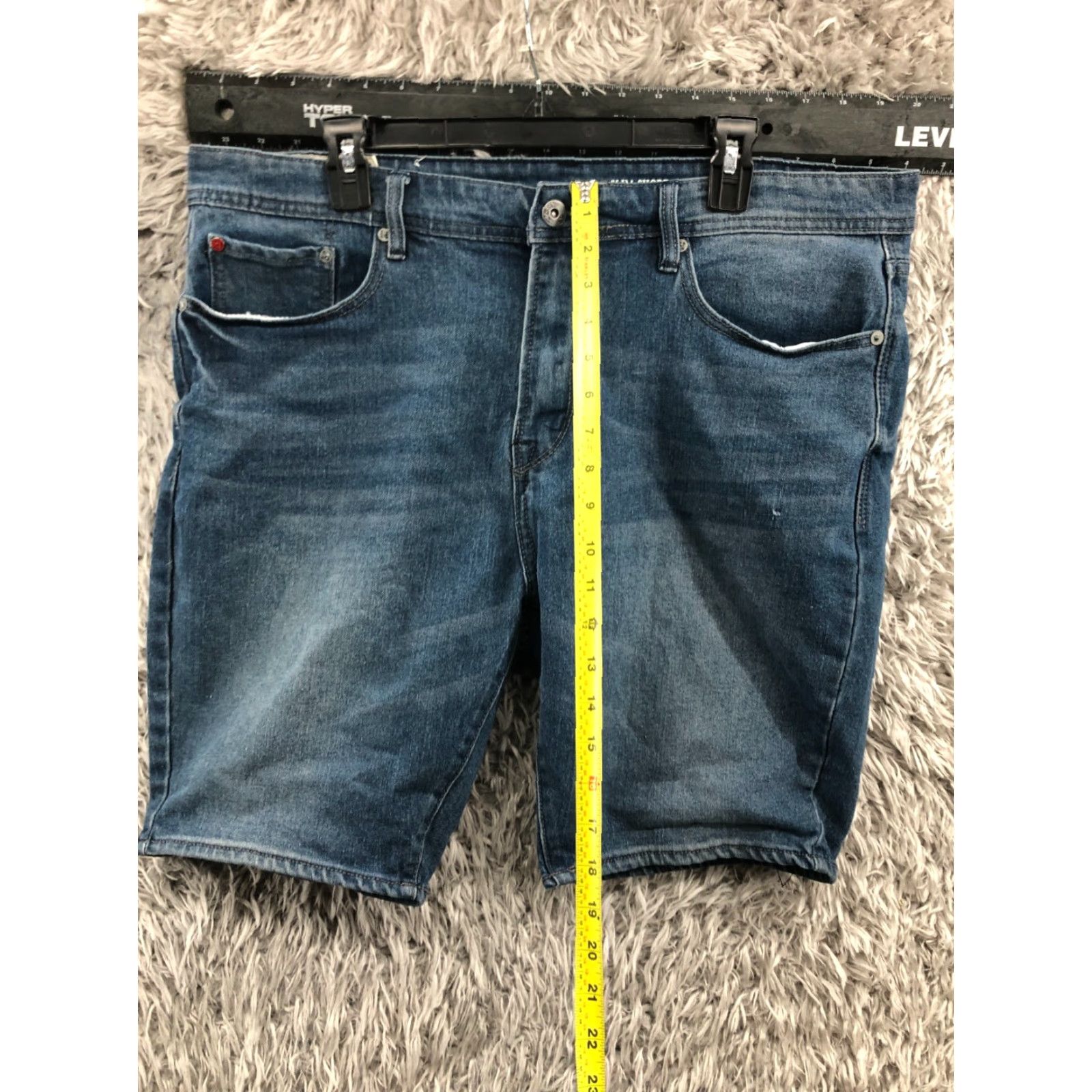 Vintage MBX Slim Short Mens 38 Mid Rise Medium Wash Denim Bermuda 5-Pocket Blue Slim Fit Casual Jeans Mens Size US 38 / EU 54 - 3 Thumbnail