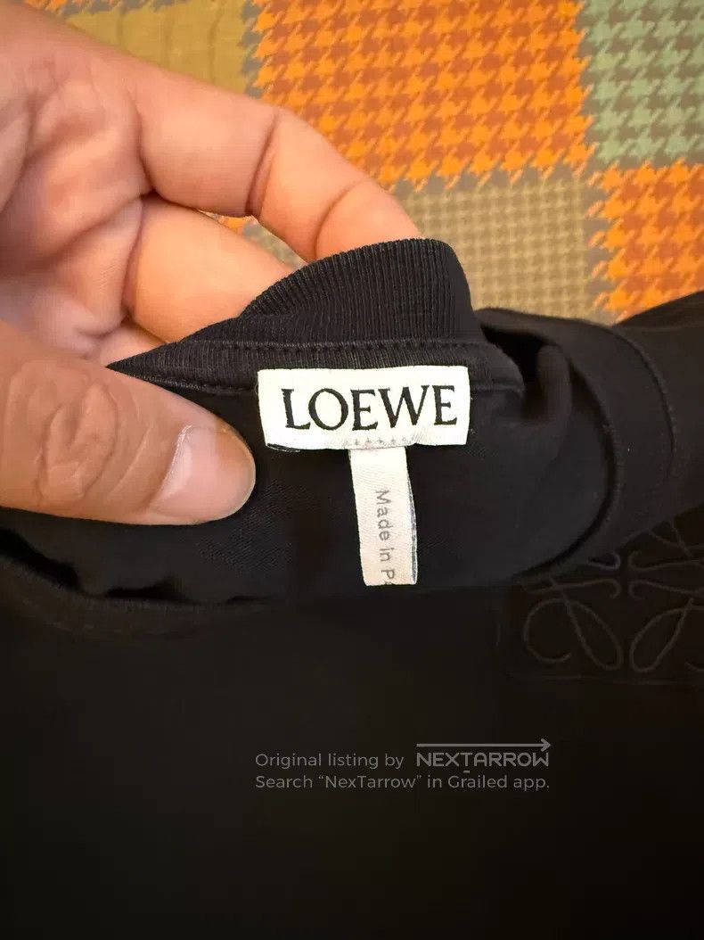 Loewe Loewe Black short-sleeve T-shirt with chest logo embroider Size XL / US 12-14 / IT 48-50 - 2 Thumbnail