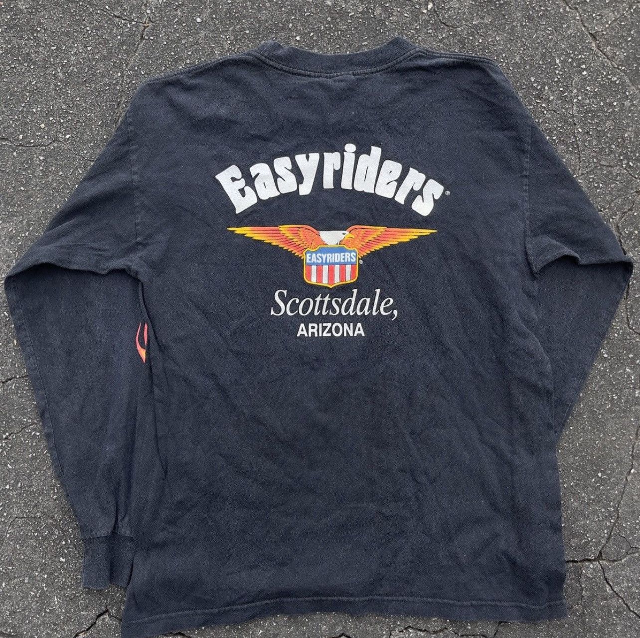 Vintage 1989 EASYRIDERS Magazine Flame Long Sleeve Pocket Shirt Size US M / EU 48-50 / 2 - 5 Thumbnail