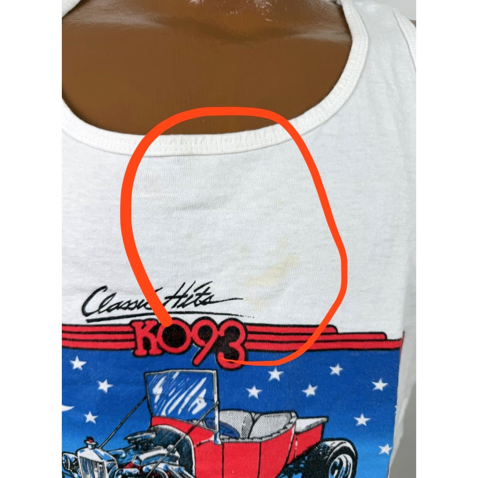 Fruit Of The Loom VINTAGE Hot Rod Cars Grafitti Tank Top Mens Large 80s Weekend Car Show White Size US L / EU 52-54 / 3 - 6 Thumbnail