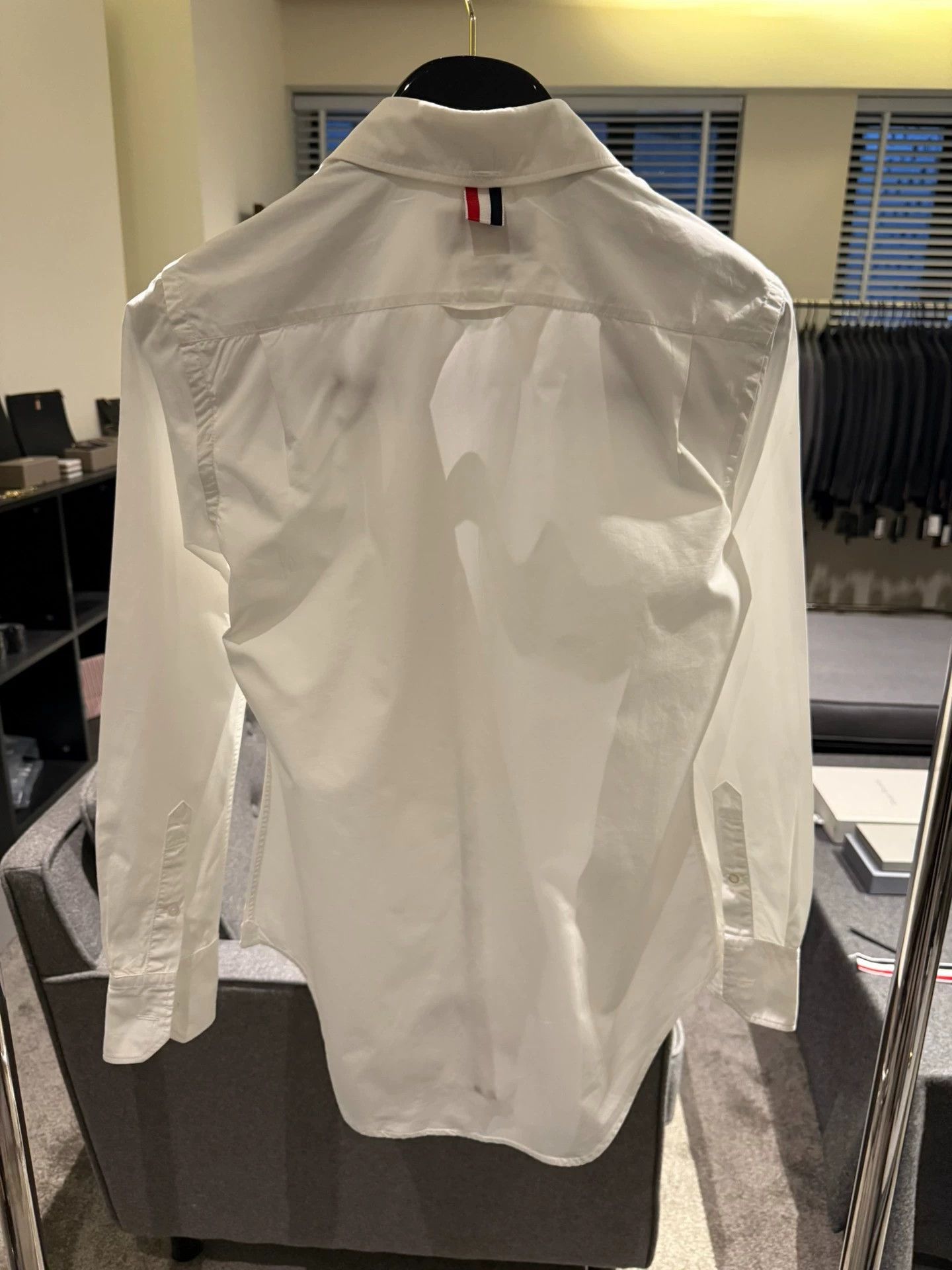 Thom Browne Thom Browne Women's Classic Tricolor White Poplin Shirt Size S / US 4 / IT 40 - 2 Thumbnail