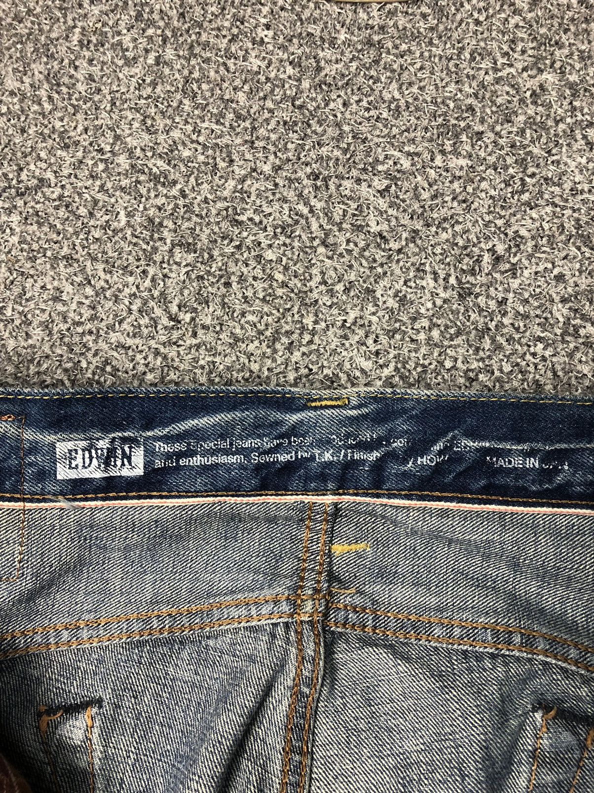 Edwin × Japanese Brand × Vintage 💥RARE💥Vintage Faded EDWIN 505 Half Salvedge Jeans Size US 37 - 9 Thumbnail
