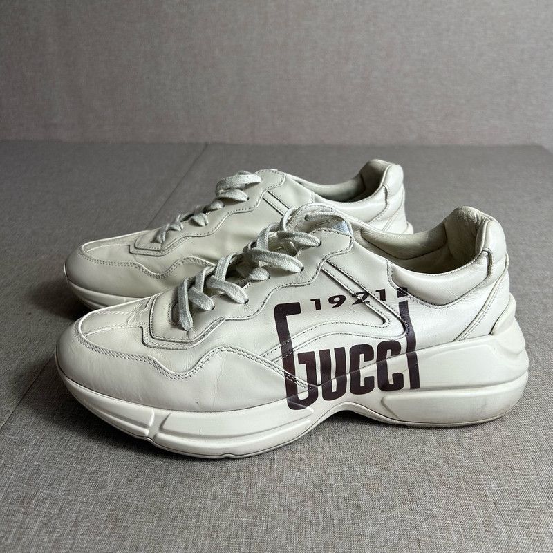 Gucci Gucci Rhyton Vintage Dad Sneakers in Ivory 0079 Size US 9 / EU 42 - 1 Thumbnail