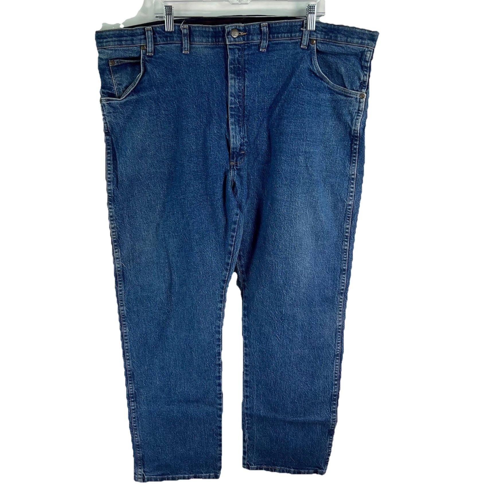 Wrangler VINTAGE Wrangler Regular Fit Straight Denim Jean Men’s Size 46 X 30 Blue - Wrangler Jeans, Denim, 5-Pocket, Regular, 46, 30, Blue, Men's Jeans Size US 30 / EU 46 - 2 Thumbnail