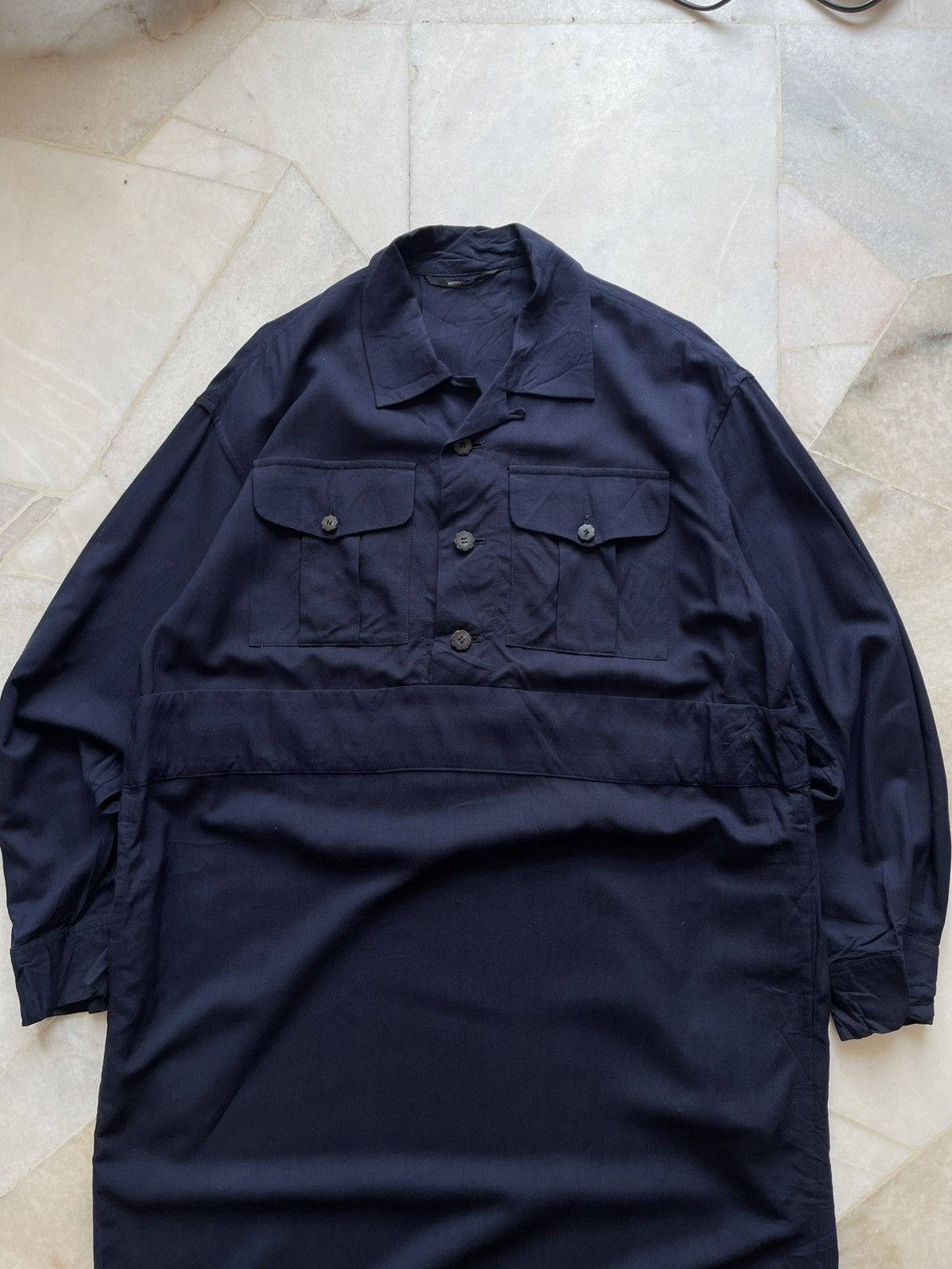 Yohji Yamamoto 90s WorkShop Yohji Yamamoto Rayon Dress A4 Size L / US 10 / IT 46 - 4 Thumbnail