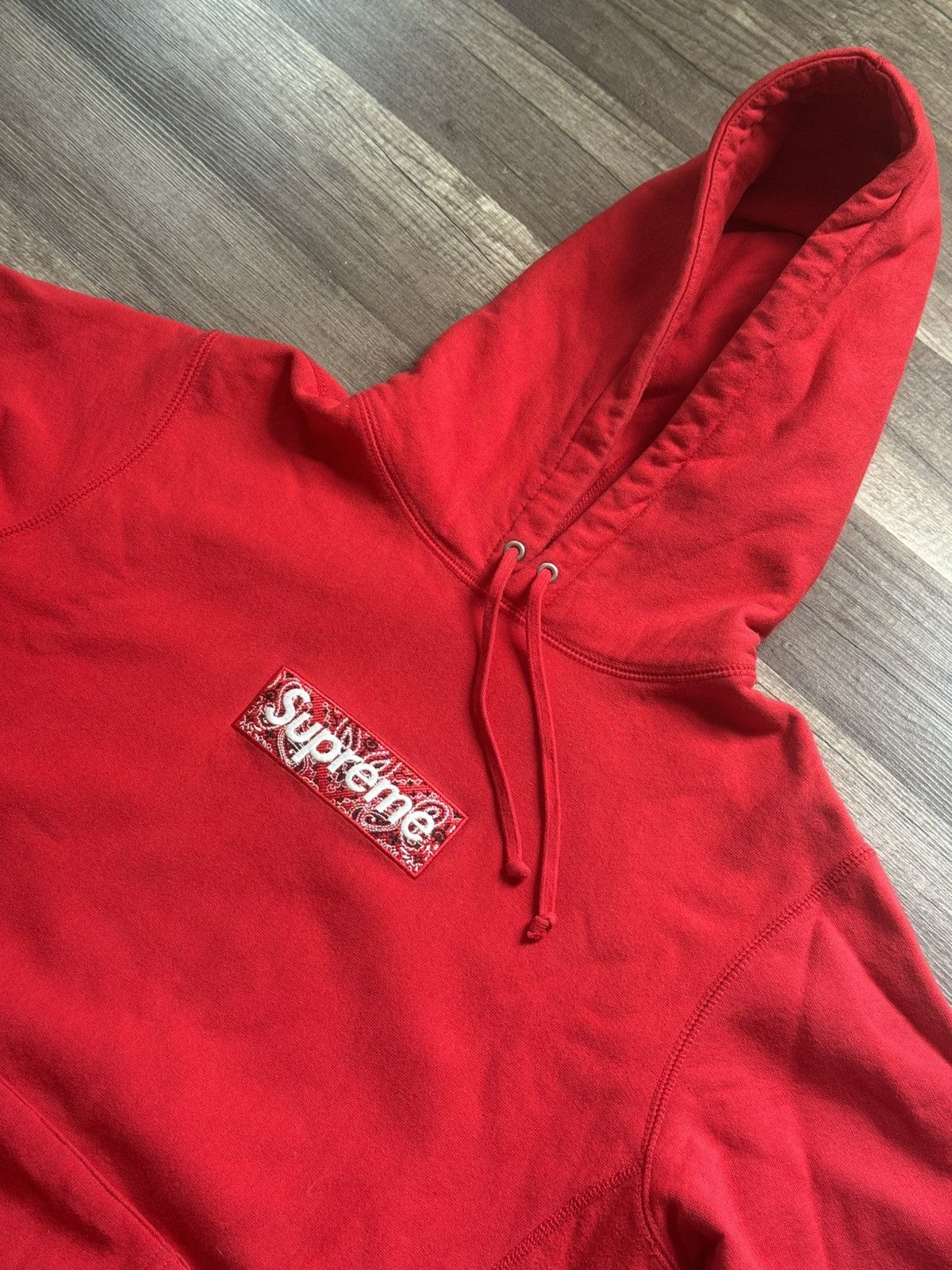 Supreme Bandana Box Logo Hoodie Red