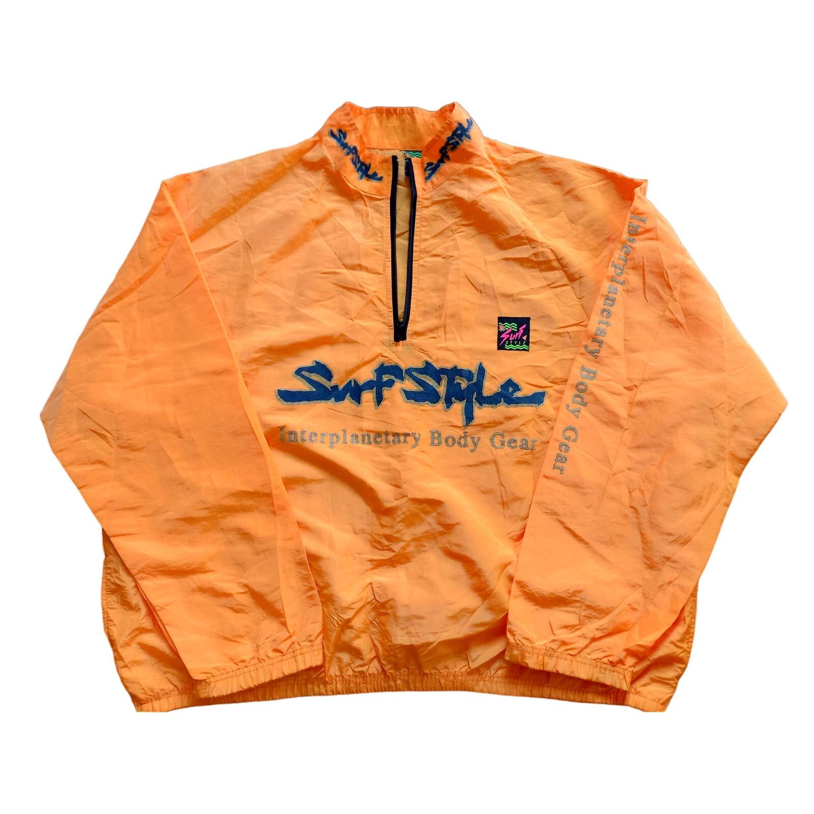 Other SURF STYLE 90s neon orange Interplanetary 1/2 pullover vtg Size US XL / EU 56 / 4 - 2 Thumbnail