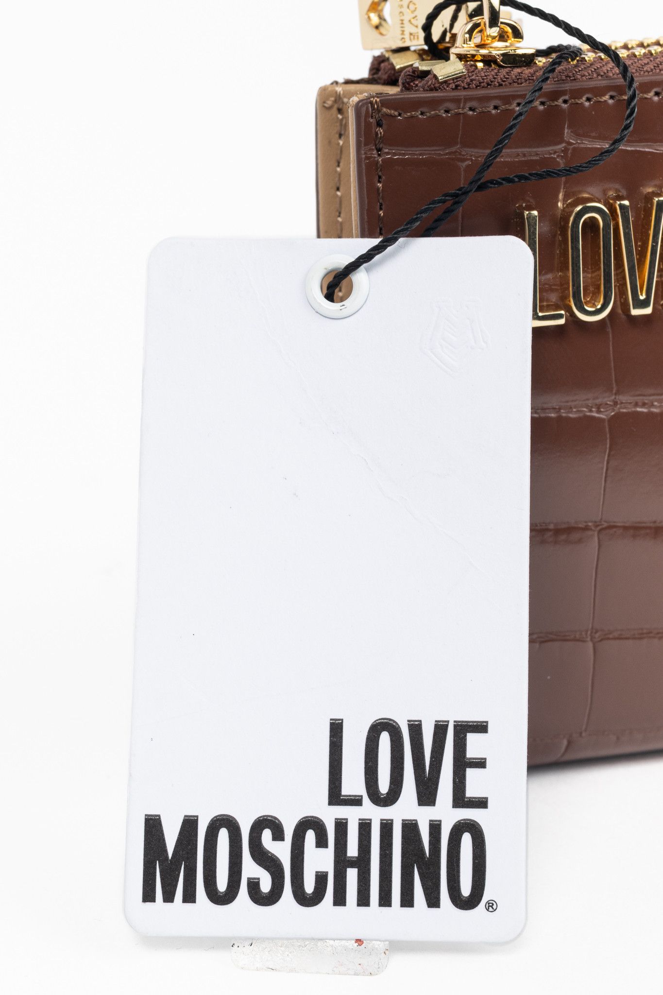 Love Moschino Love Moschino Croc-Embossed Faux-Leather Compact Wallet Size ONE SIZE - 8 Thumbnail