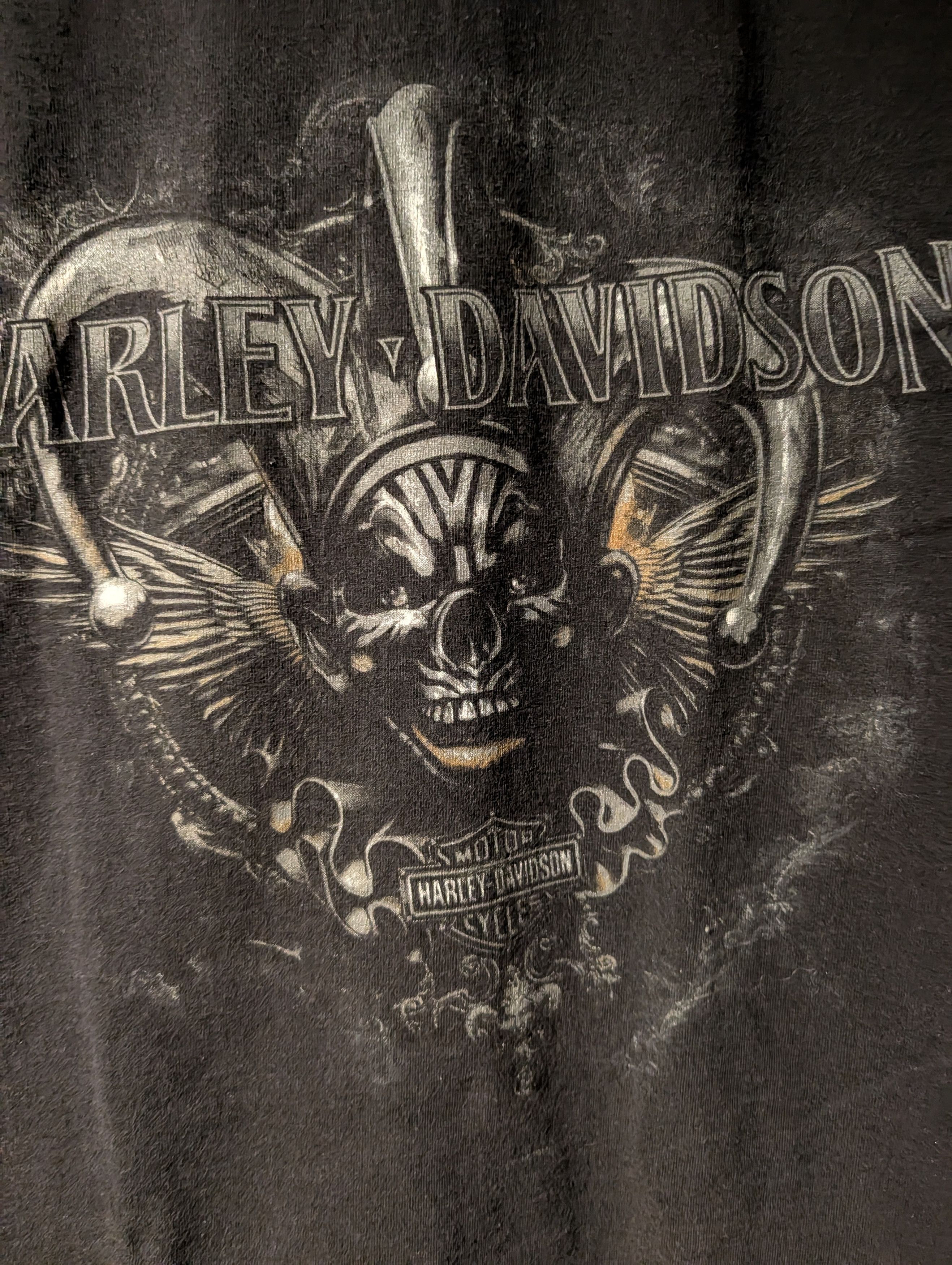 Harley Davidson Vintage 2014 Harley Davidson Motorcycle Jester Clown T-Shirt Size US M / EU 48-50 / 2 - 2 Thumbnail