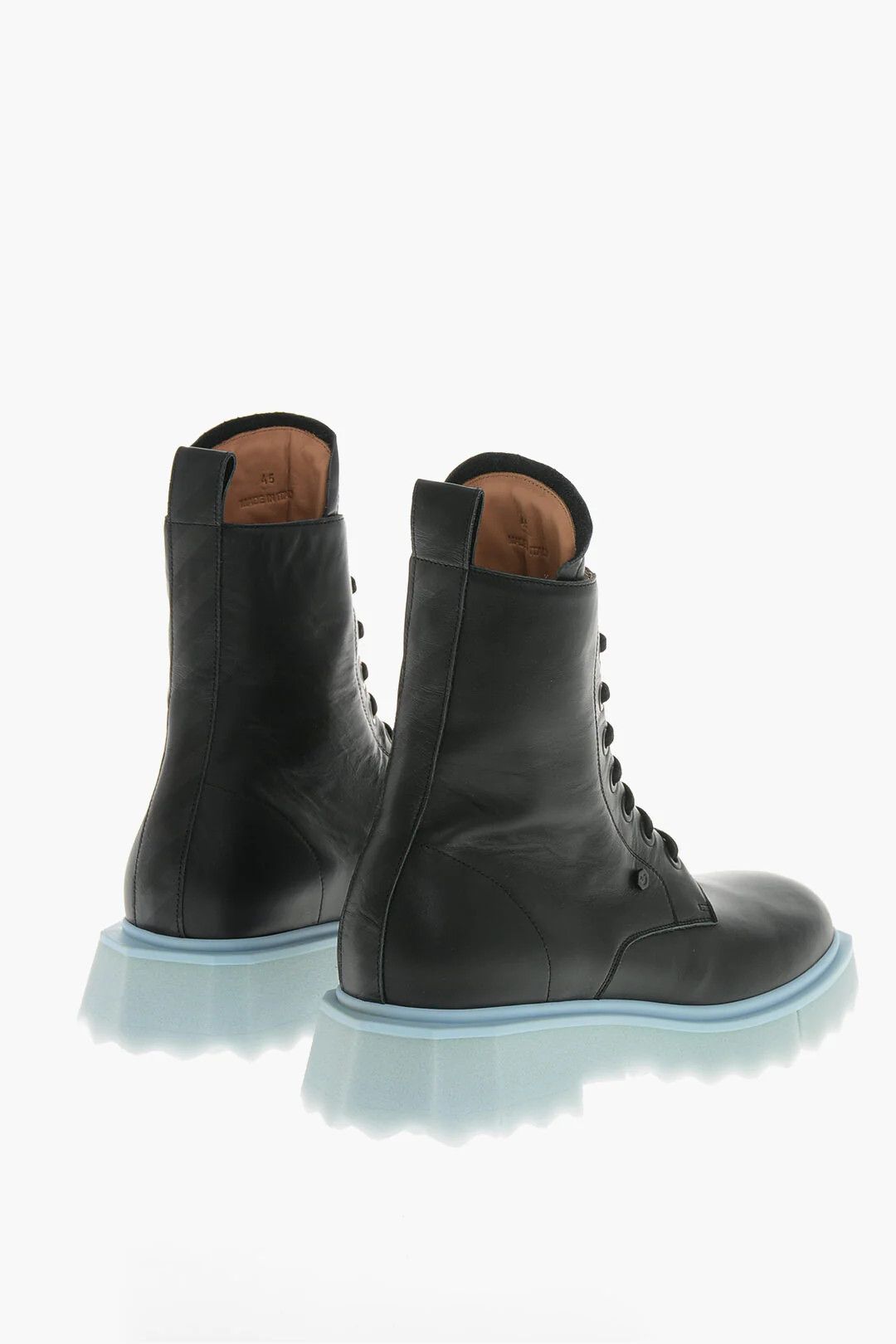 Off-White og1mm0426 Leather Combat Boots in Black Size US 12 / EU 45 - 2 Thumbnail
