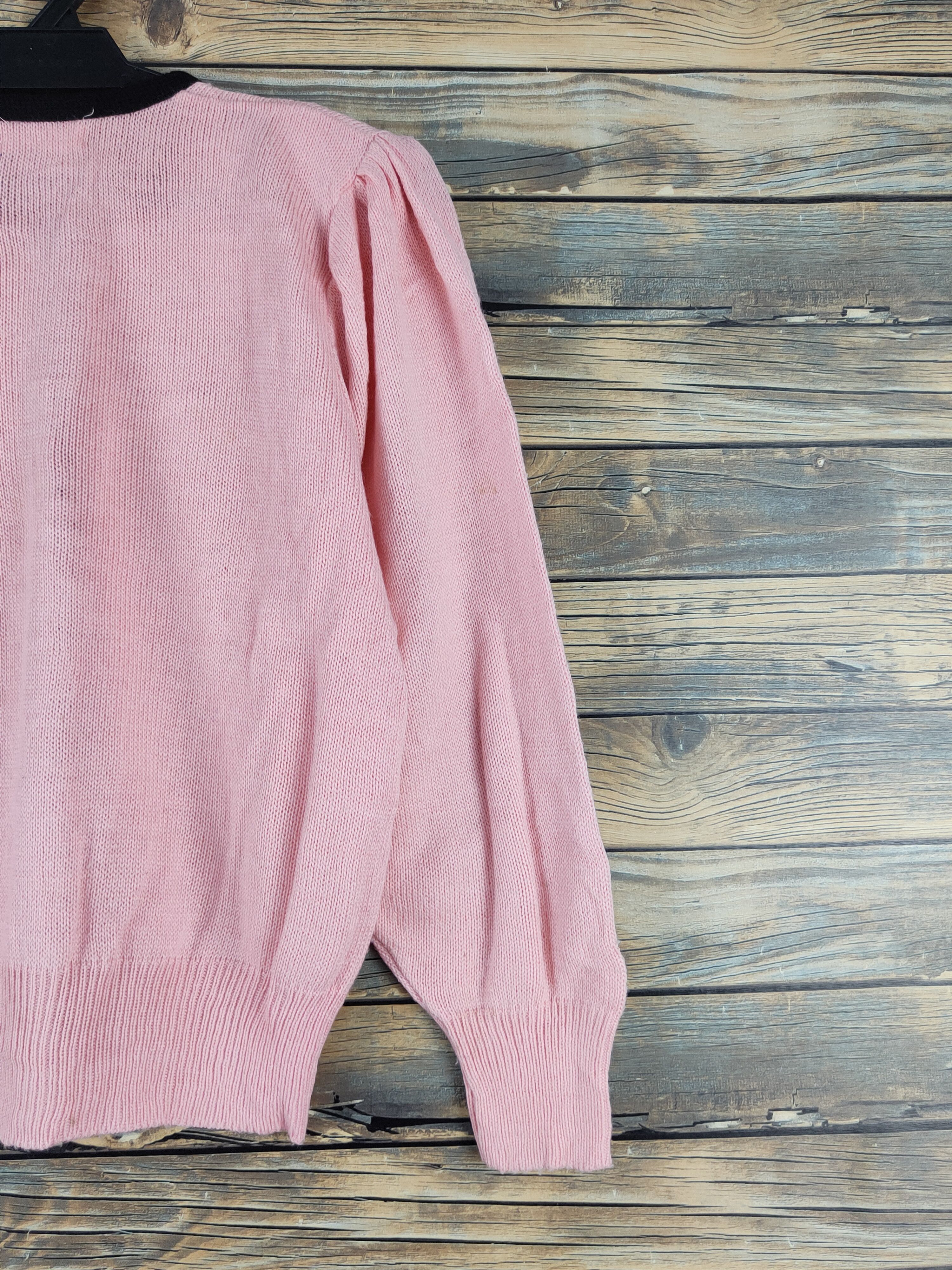 Vintage Stefano Peach Knitwear Cardigan Crop Tops #W1180 Size M / US 6-8 / IT 42-44 - 9 Thumbnail
