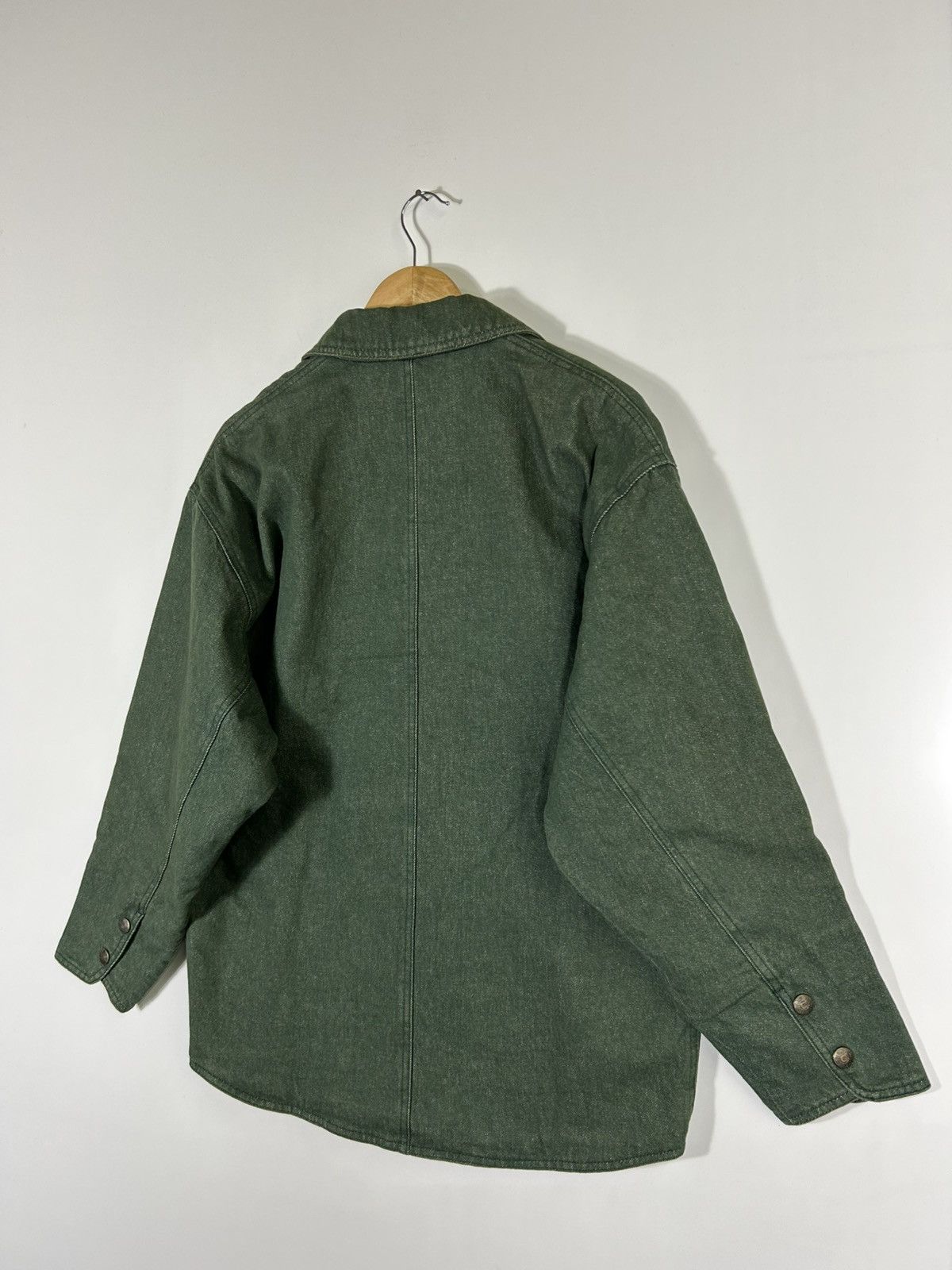 Fendi Vtg FENDI Green Denim Blazer Jacket — 70s Workwear Style Size US M / EU 48-50 / 2 - 15 Thumbnail