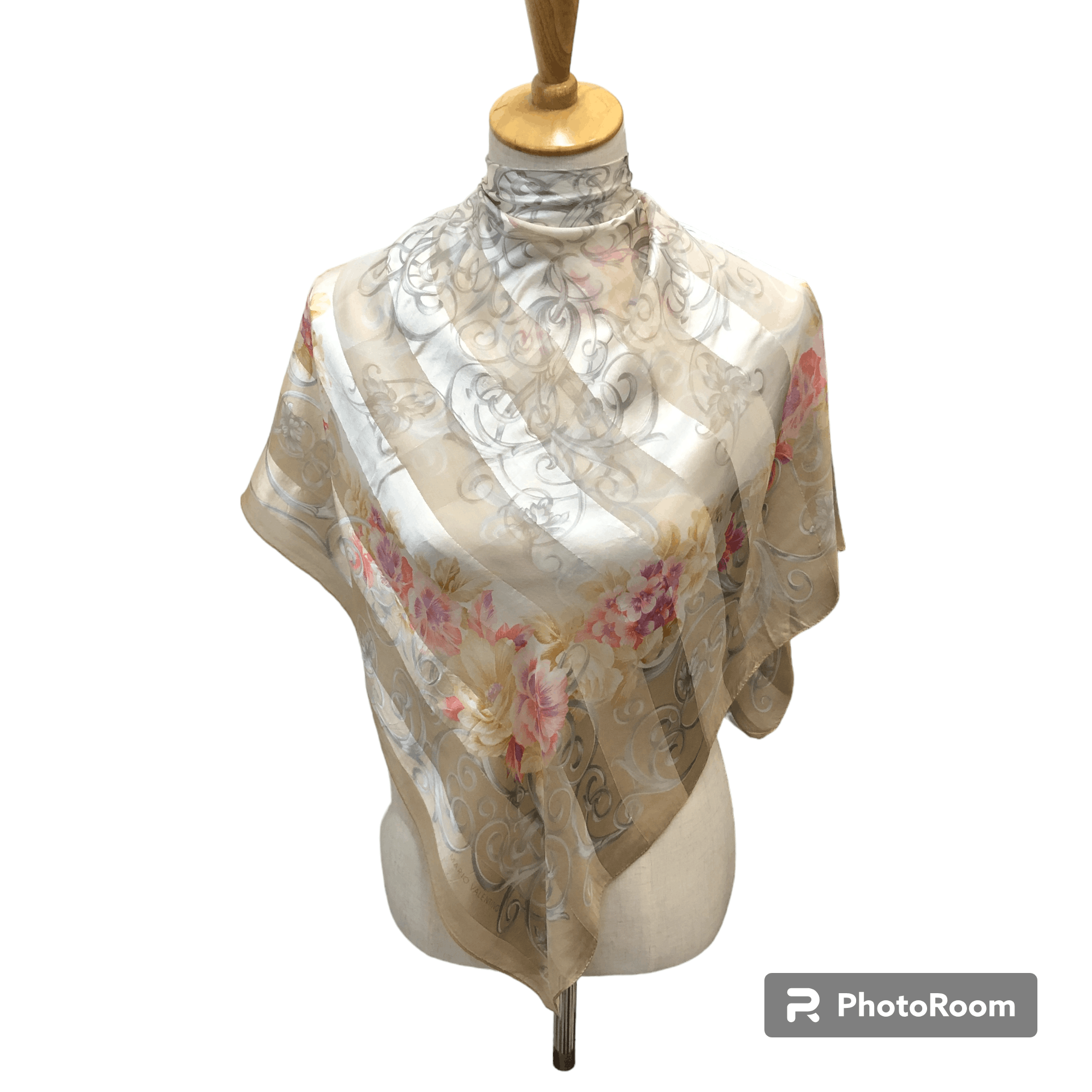 Mario Valentino Mario Valentino Floral Silk Scarf M1248 Size ONE SIZE - 1 Thumbnail