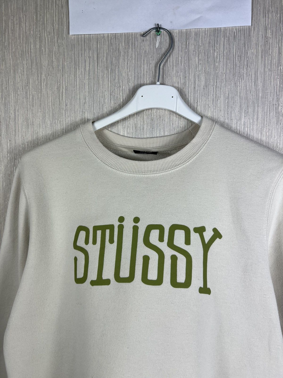 Stussy Vintage Stussy y2k cream green big logo crewneck sweatshirt Size US S / EU 44-46 / 1 - 17 Thumbnail