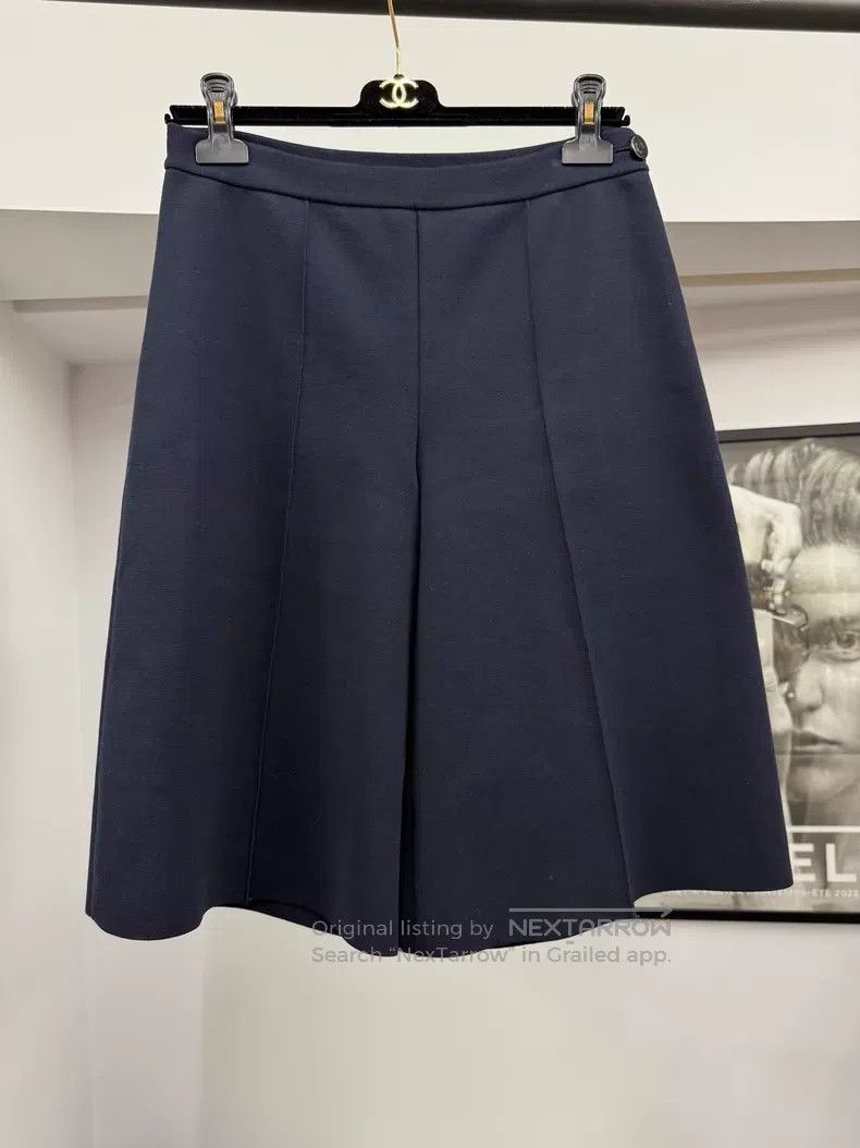 Dior Dior Blue knitted wide-leg shorts Size 25" / US 0 / IT 36 - 1 Thumbnail
