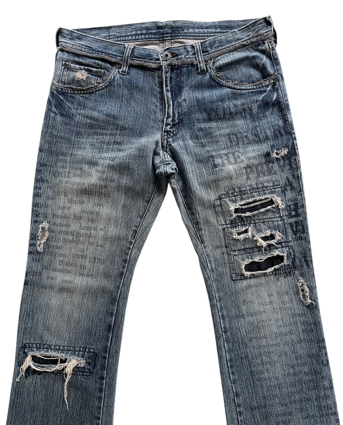 Japanese Brand Vintage EDGE Rupert If Six Was Nine Distressed Flare Denim Size US 32 / EU 48 - 3 Thumbnail