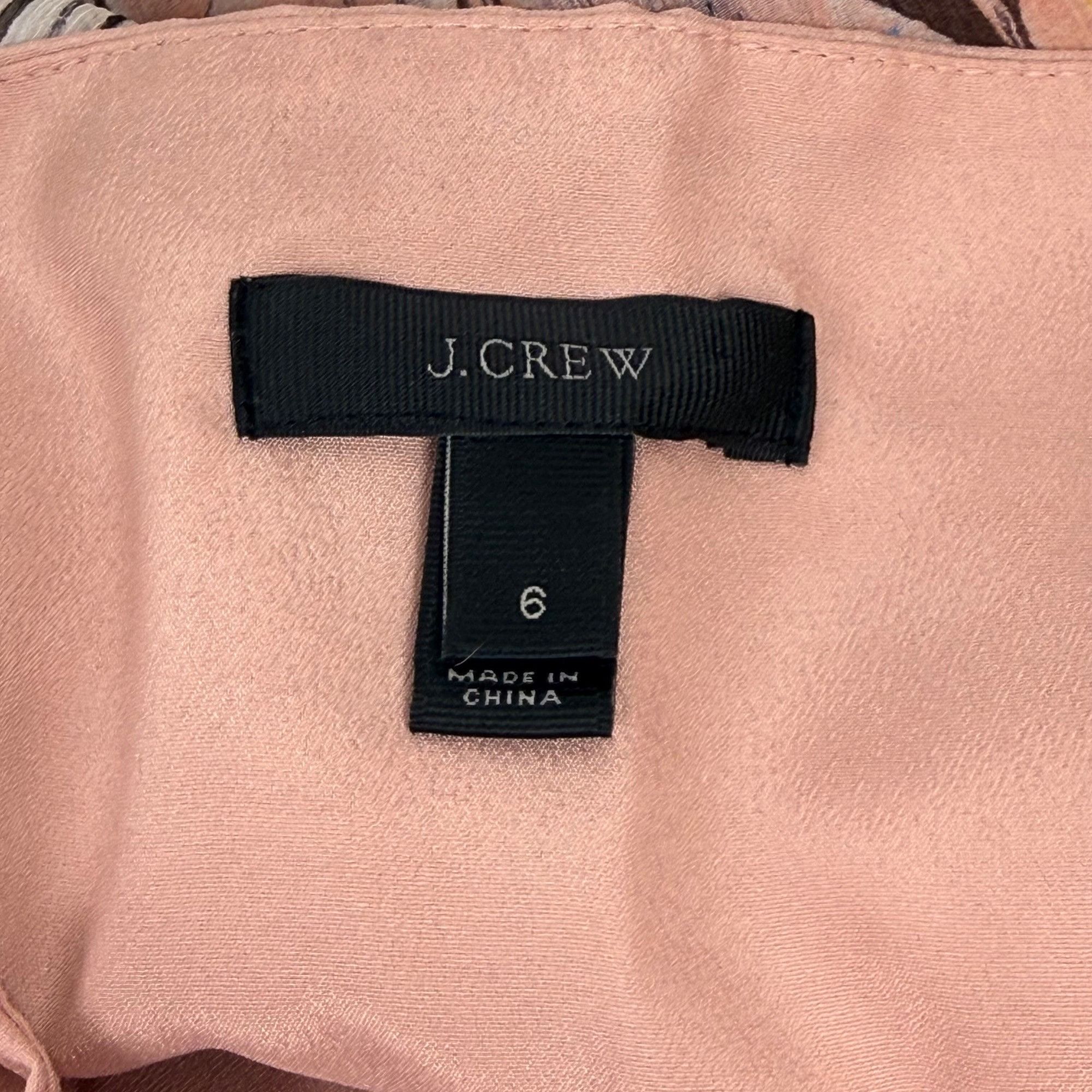 J.Crew J.Crew Pink Marbled Print Silk Chiffon Cap-Sleeve A-Line Kne Size M / US 6-8 / IT 42-44 - 2 Thumbnail