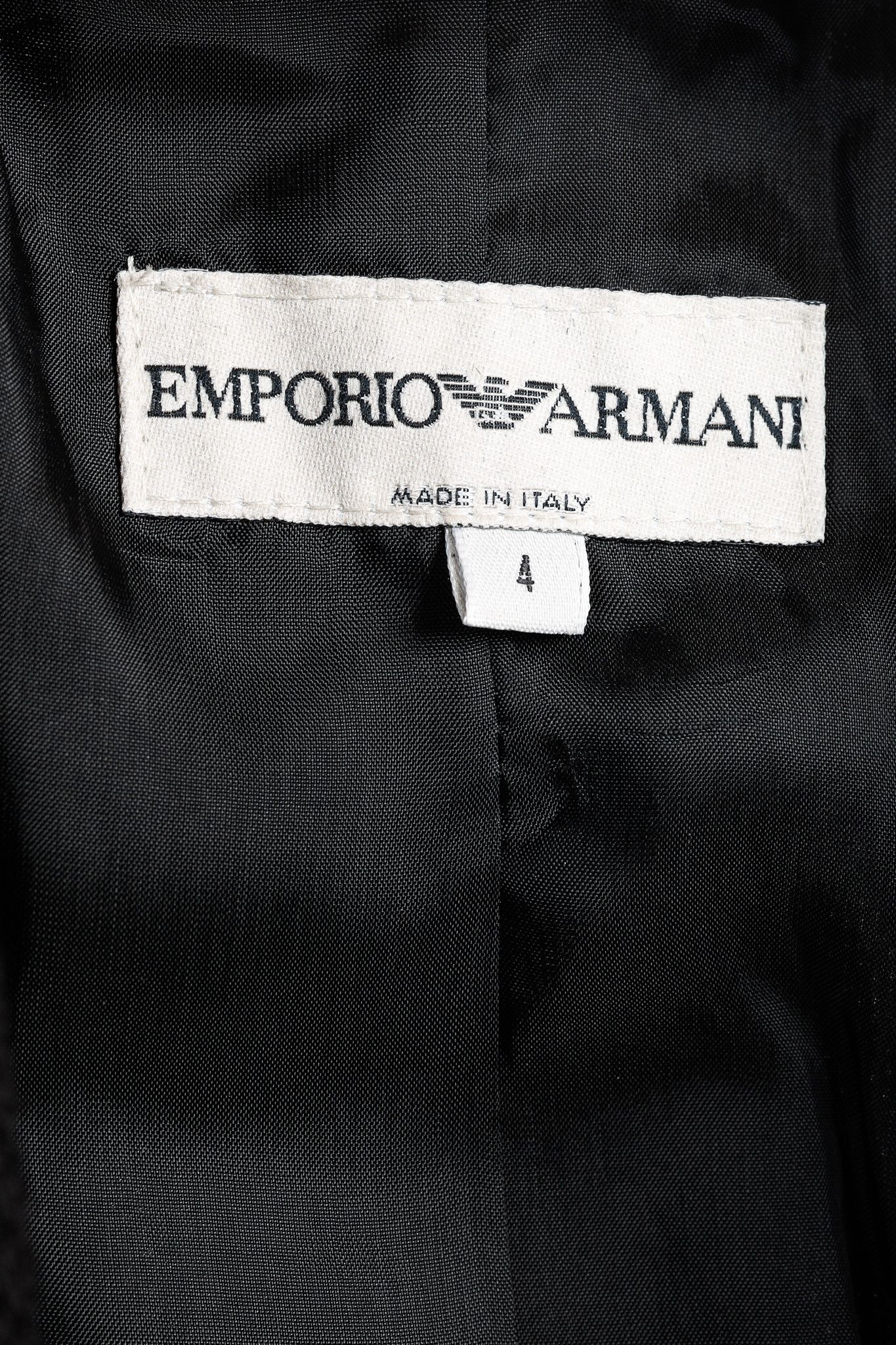 Emporio Armani Emporio Armani Black Side-Belted Wrap Blazer Size S / US 4 / IT 40 - 4 Thumbnail