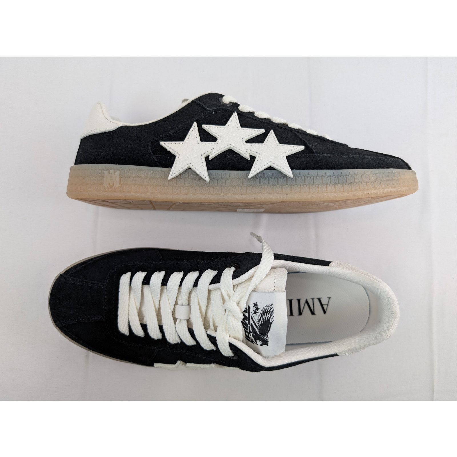 Amiri o1rshd1 Suede Pacific Sneakers in Black Size US 11 / EU 44 - 1 Thumbnail