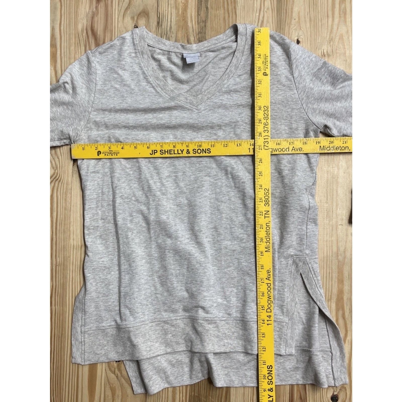 Chicos Chicos Zenergy Grey LongSleeve Tunic Sweater Flowy Womens 0S Size L / US 10 / IT 46 - 6 Thumbnail