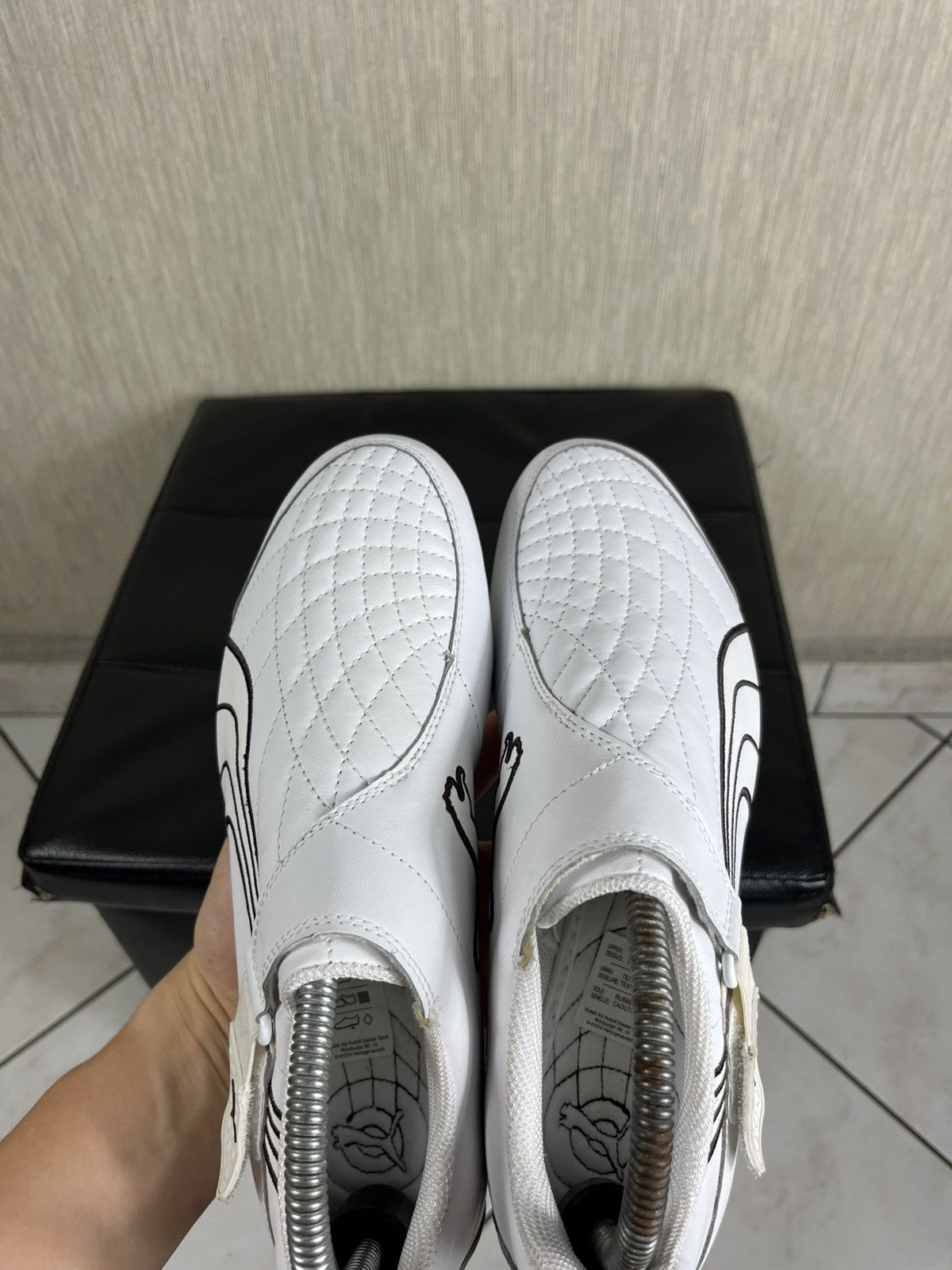 Puma × Vintage Vintage Puma y2k velcro shoes leather sneakers speed cat low Size US 7 / EU 40 - 12 Thumbnail