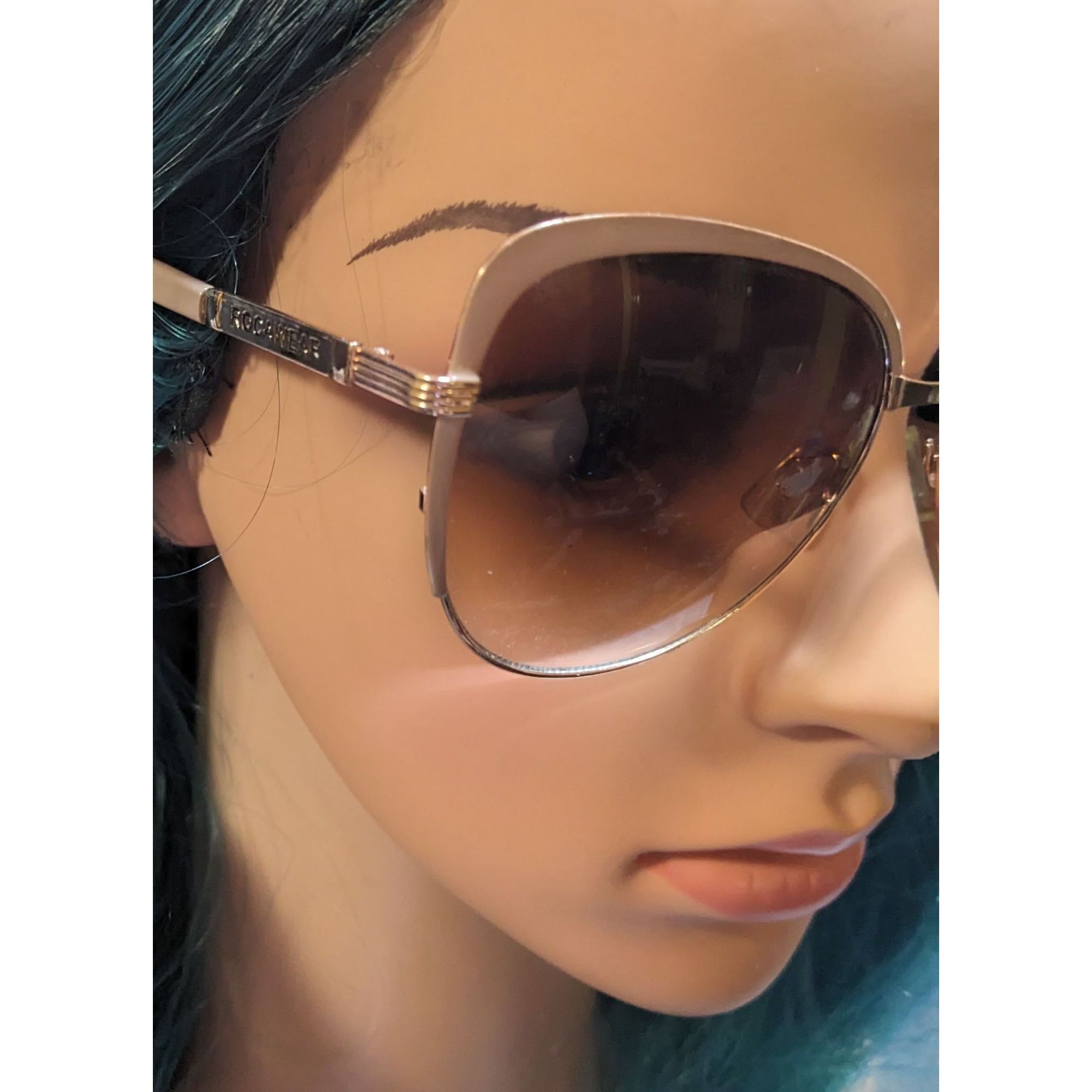Rocawear Rocawear Pinkish Biege Oversized Sunglasses Size ONE SIZE - 9 Thumbnail