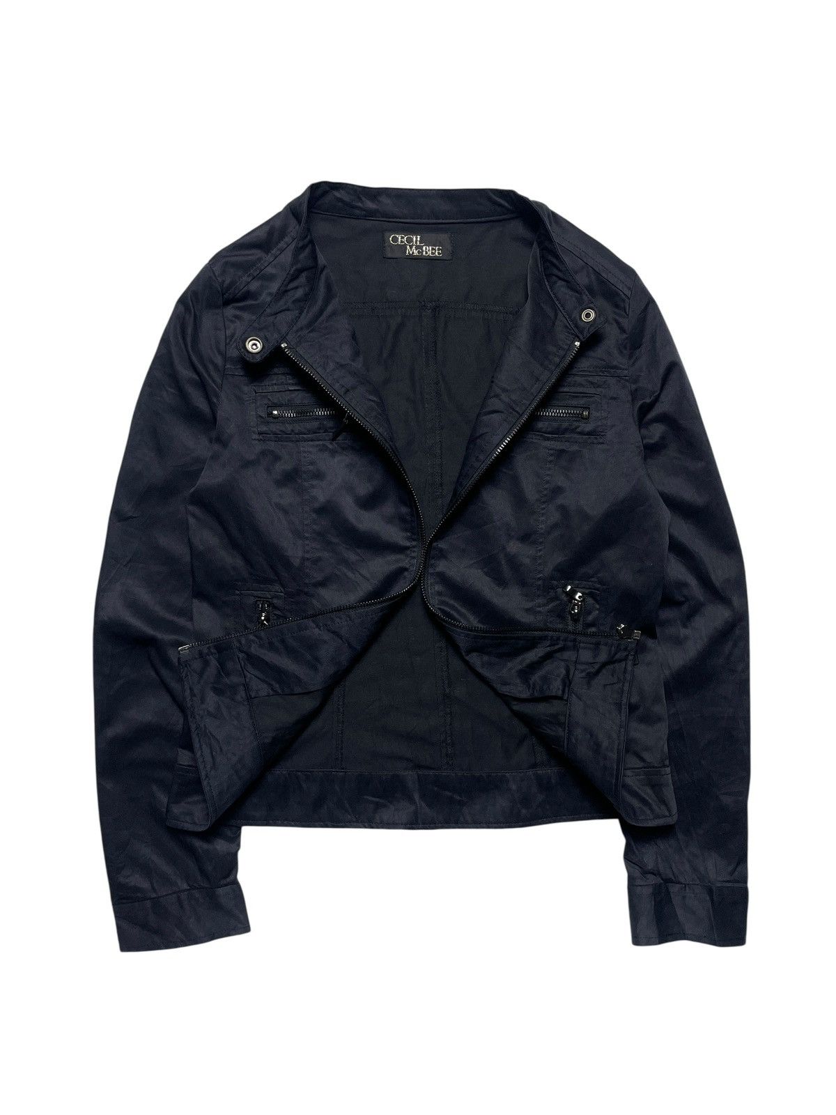Ekam 2000’s Cecil McBee - Multi Zip Bikers Jacket Size US XS / EU 42 / 0 - 2 Thumbnail