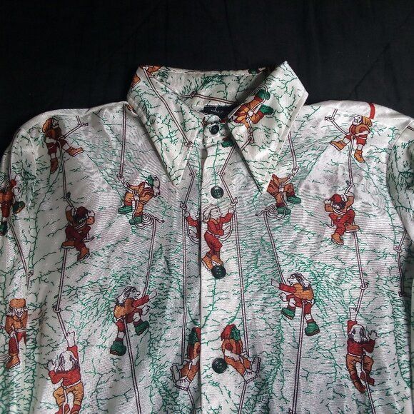 Other Vintage Monticello Mountain Climbers Disco Polyester Shirt Size US L / EU 52-54 / 3 - 1 Thumbnail