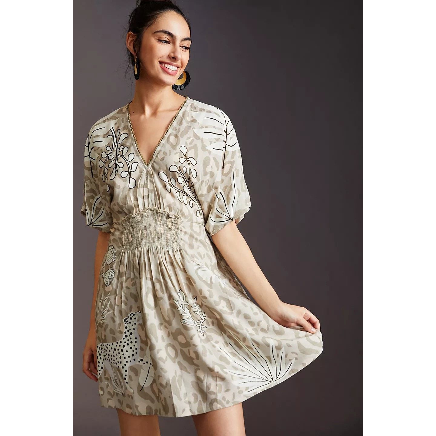 Anthropologie New Anthropologie Bl-nk Micro Kaftan $134 ONESIZE (S/M) Size S / US 4 / IT 40 - 1 Thumbnail